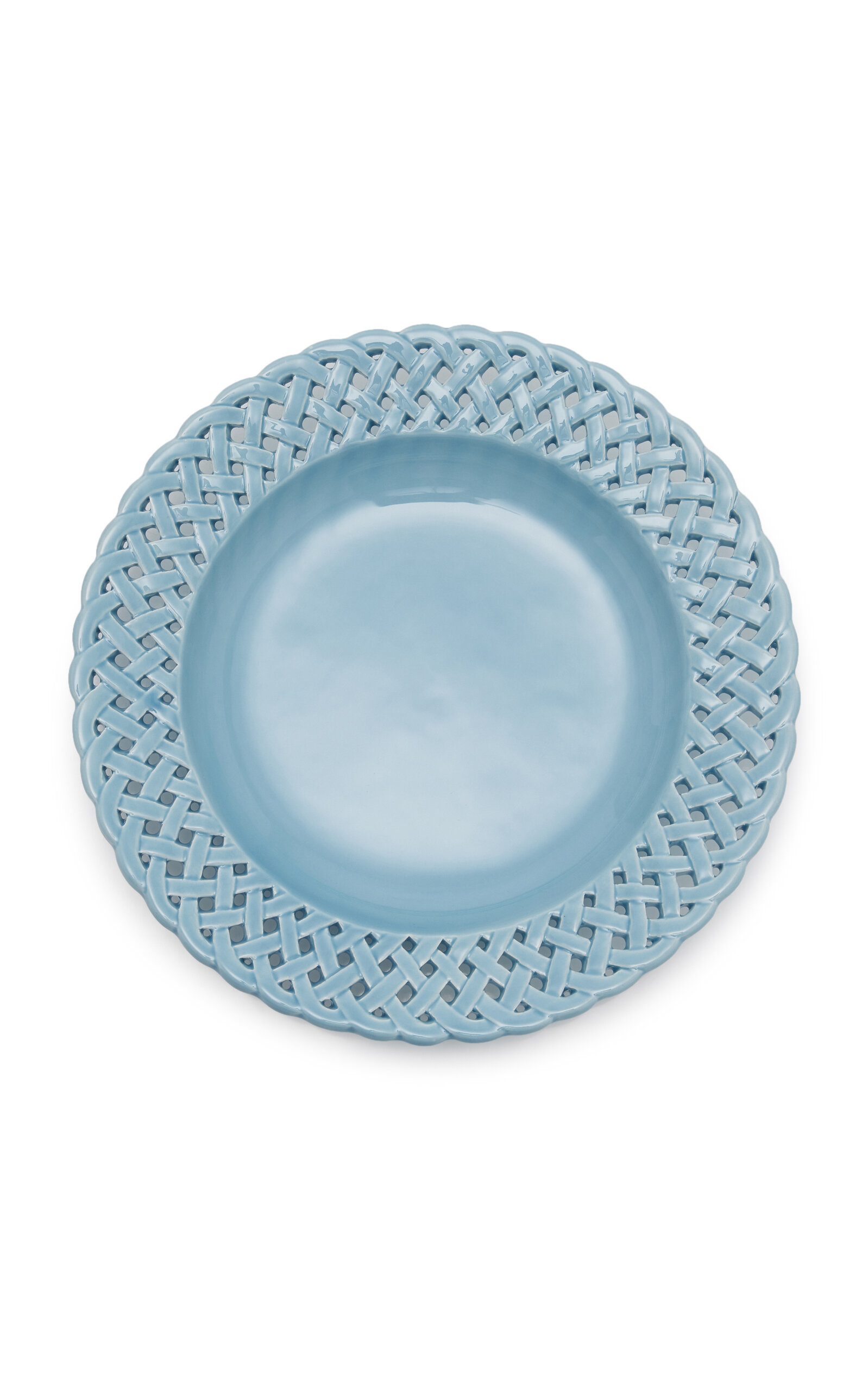 Moda Domus Hopenwork Creamware Soup Plate In Blue