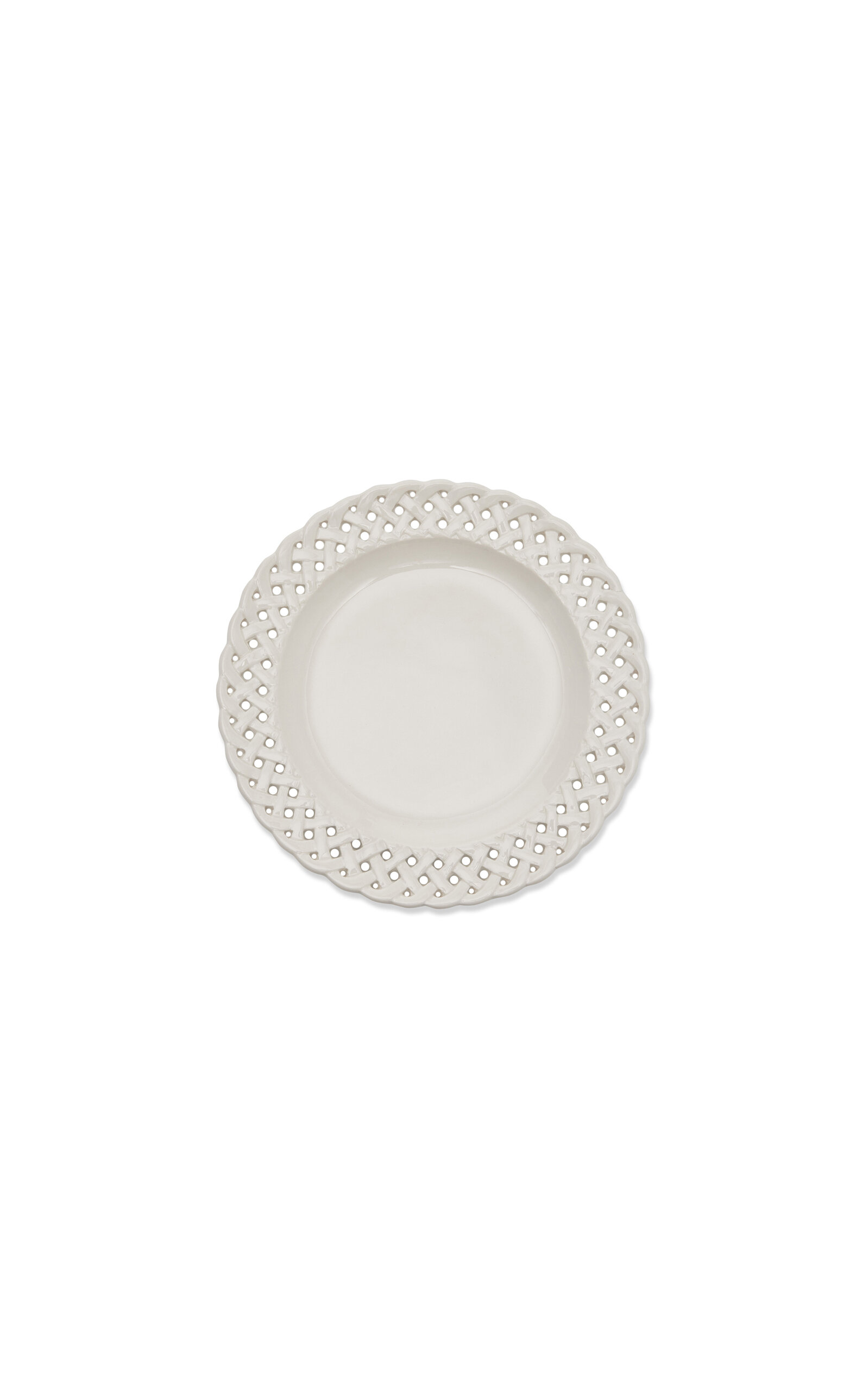 Moda Domus Openwork Creamware Dessert Plate - White