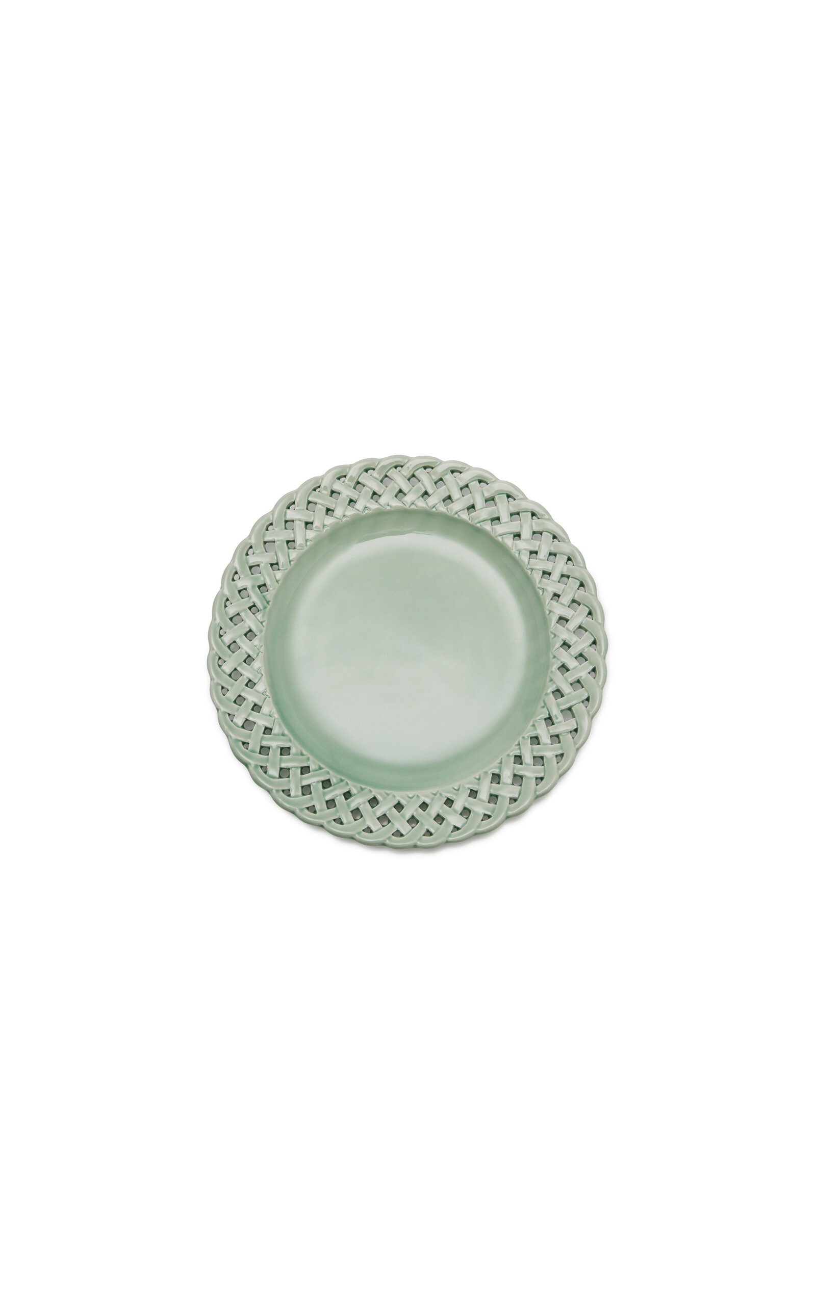 Moda Domus Openwork Creamware Dessert Plate - Green