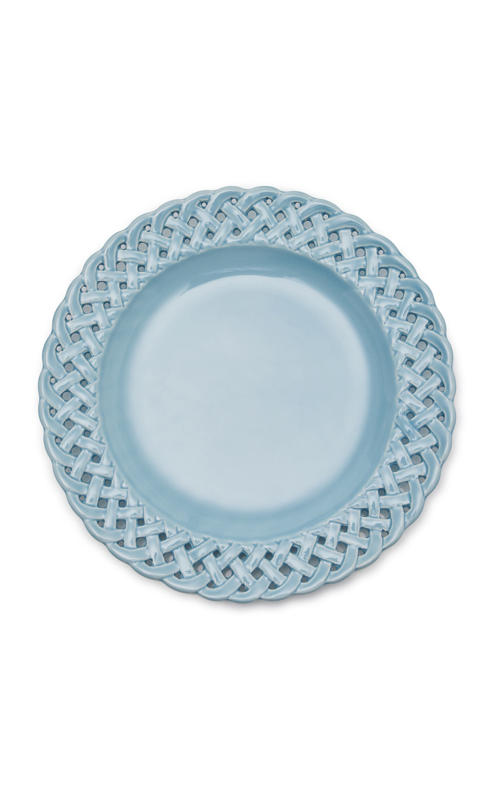 Moda Domus Hopenwork Creamware Dessert Plate In Blue