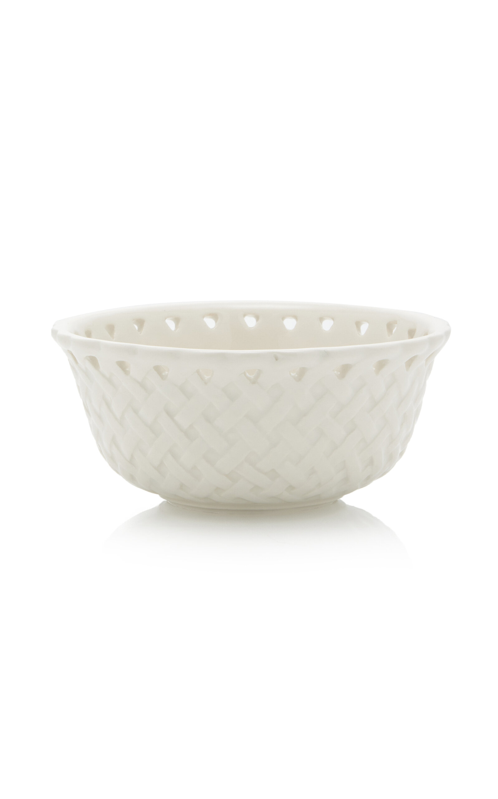 Moda Domus Openwork Creamware Consommé Bowl In White