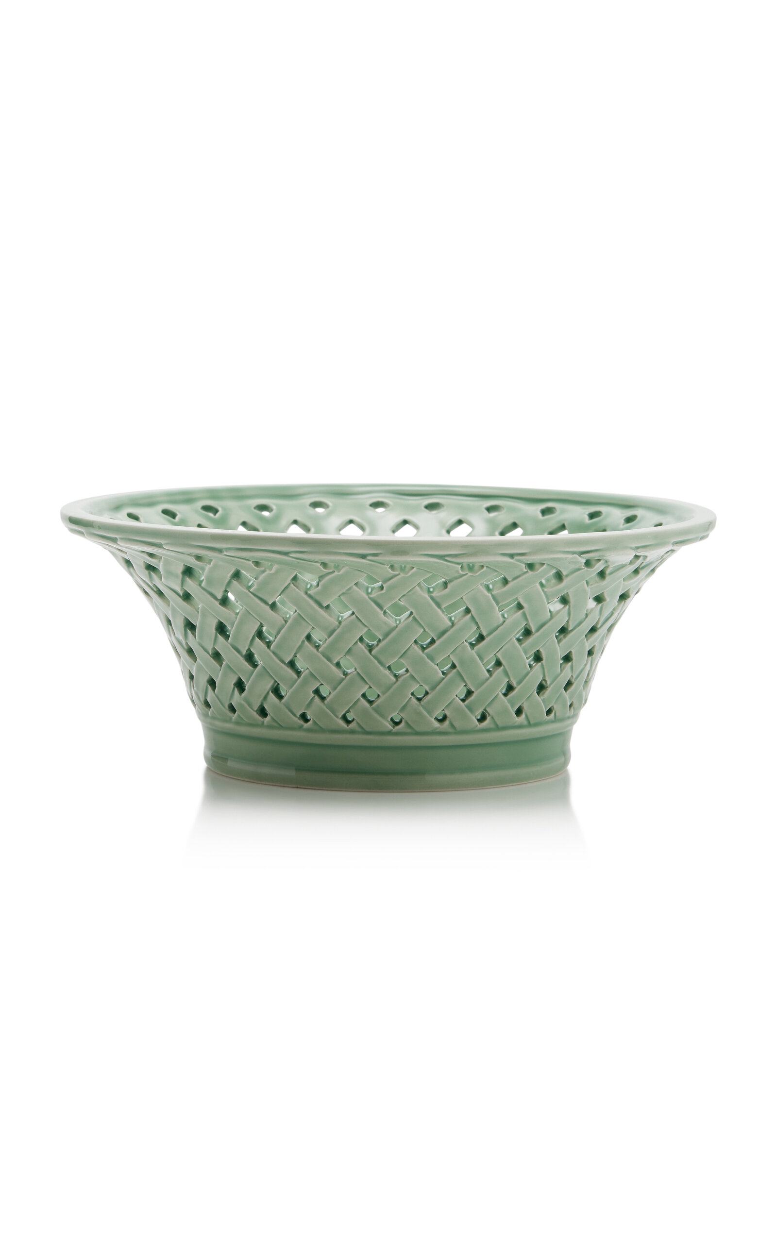 Moda Domus Hopenwork Creamware Bowl In Green