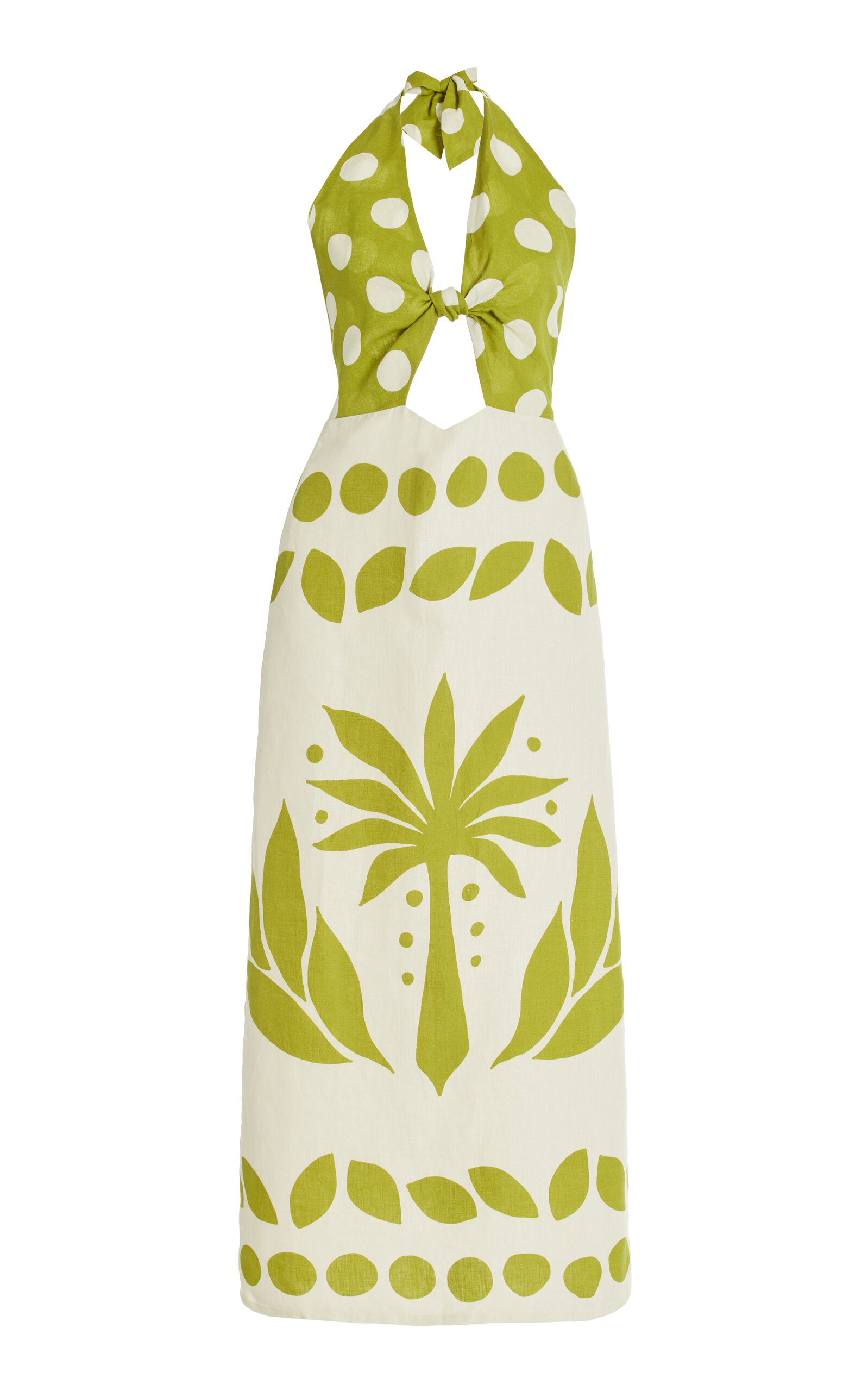 Eli Halter-Neck Printed Linen Dress