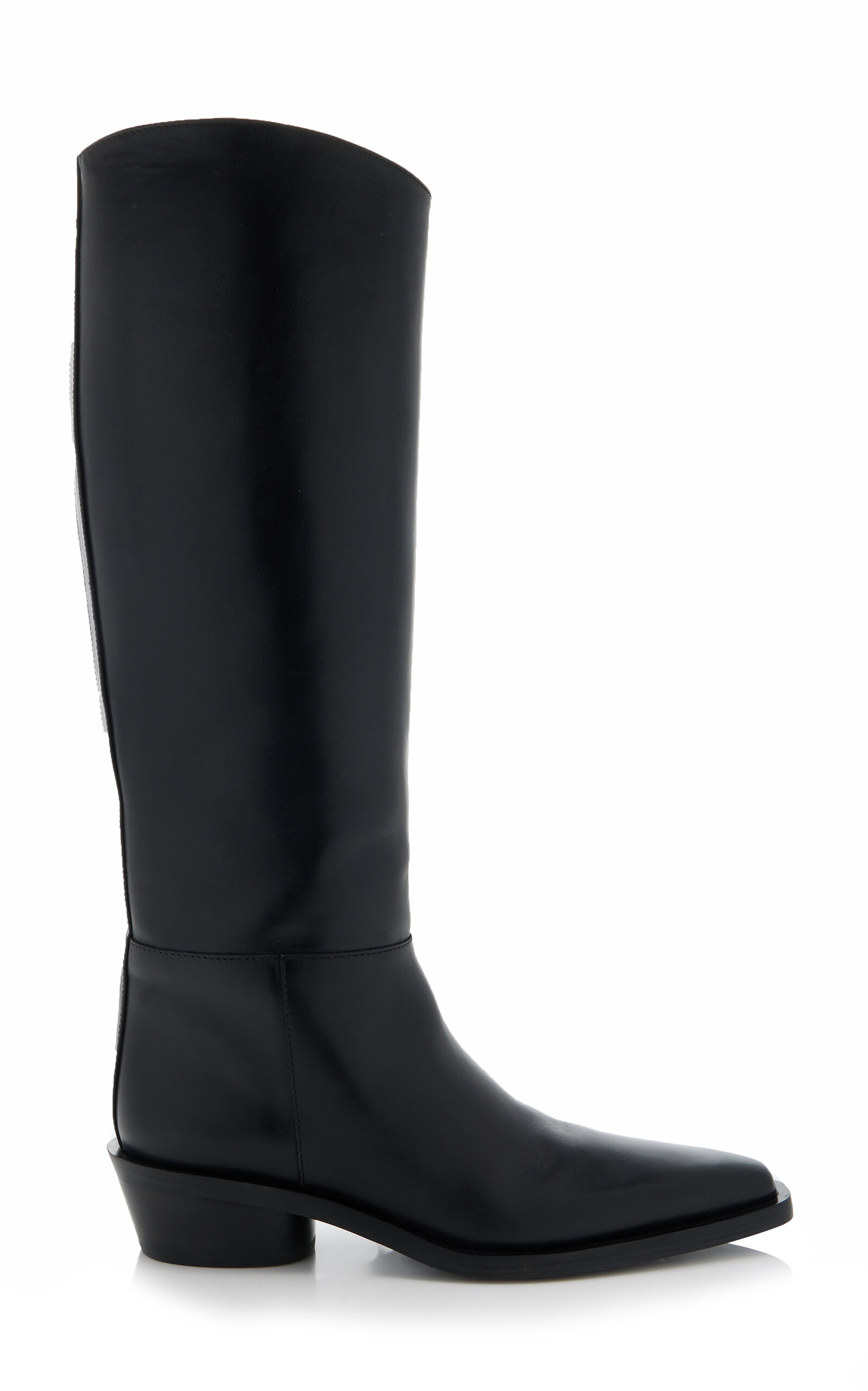 Proenza Schouler Bronco Leather Knee Boots In Black