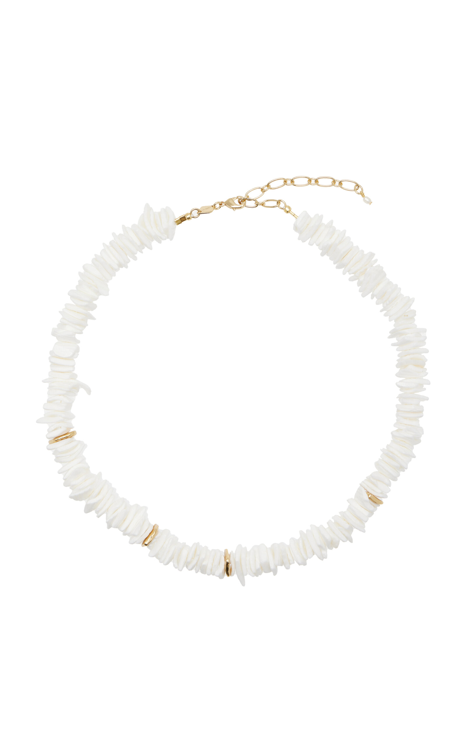 Anni Lu Shell & 18kt Gold-plated Necklace In White