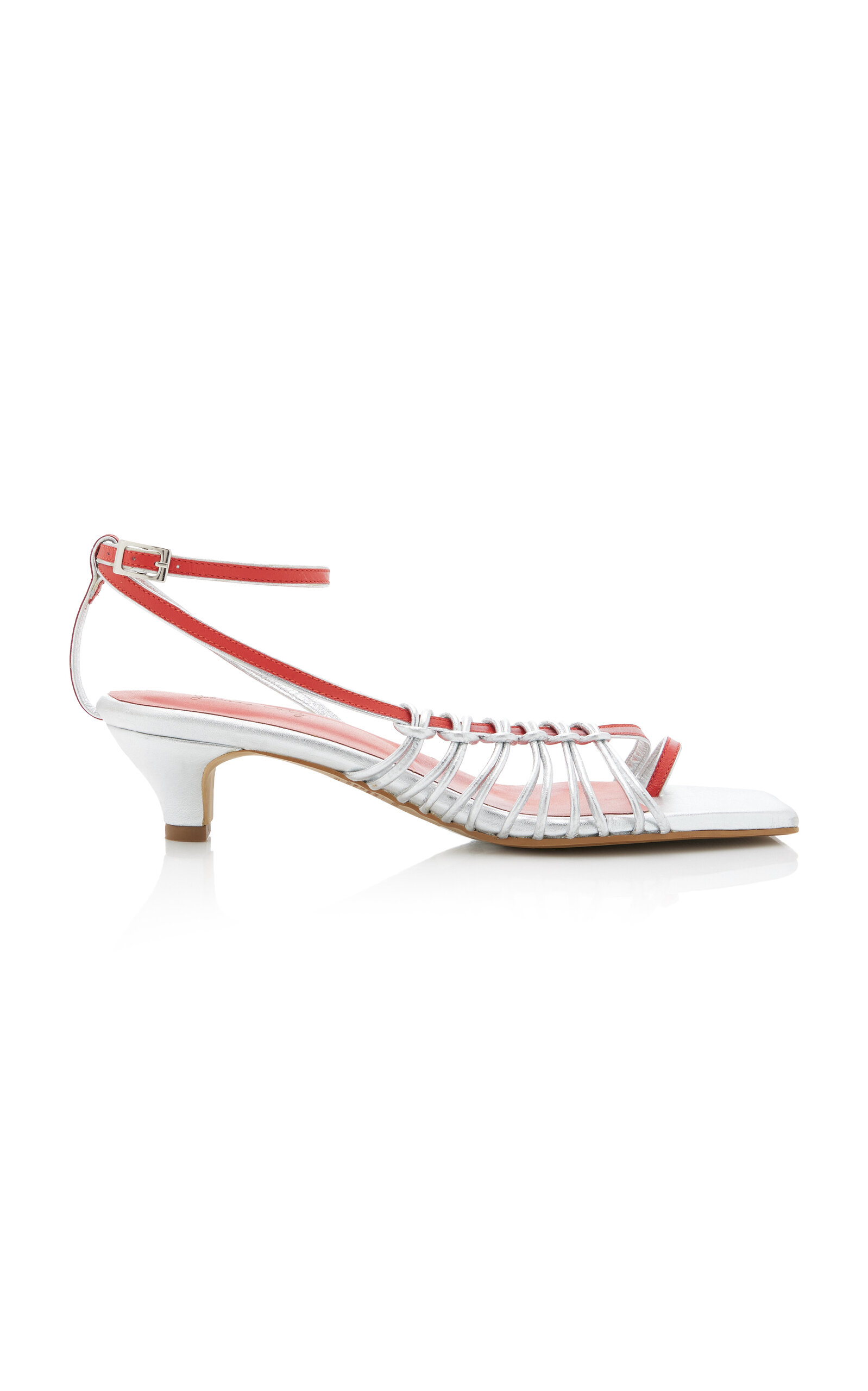 Johanna Ortiz Dining And Dancing Leather Sandals In Silver