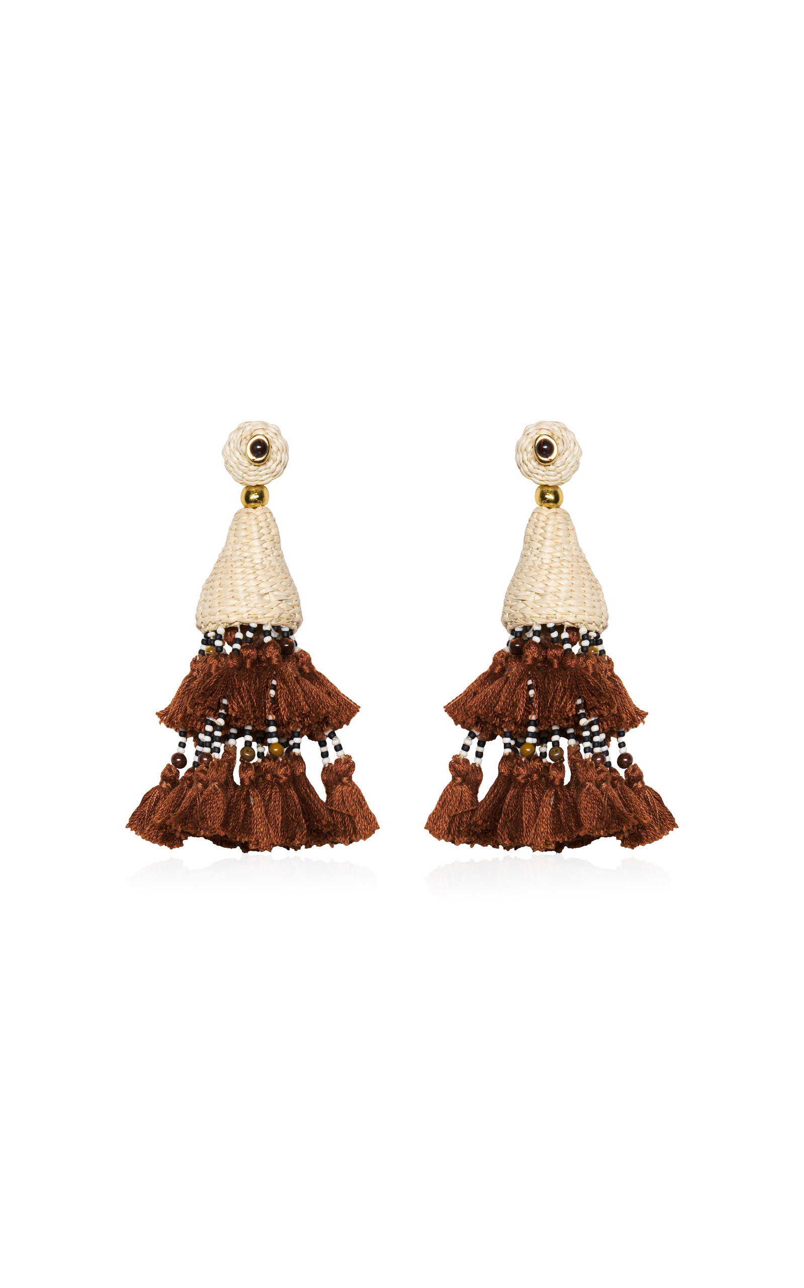 Johanna Ortiz Caudal Magico Palm Earrings In Brown
