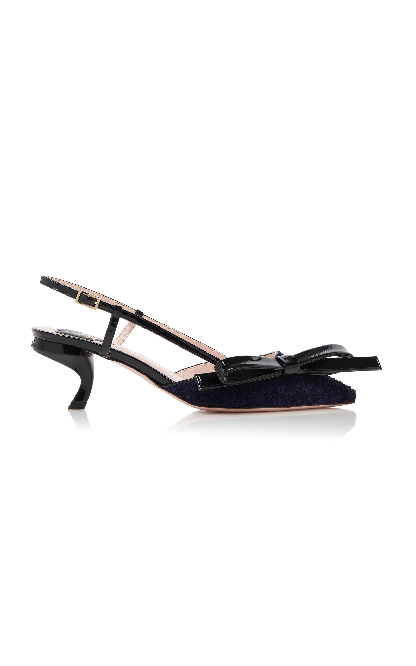 Roger Vivier Virgule Bow Wool Slingback Pumps - Women's Shoes