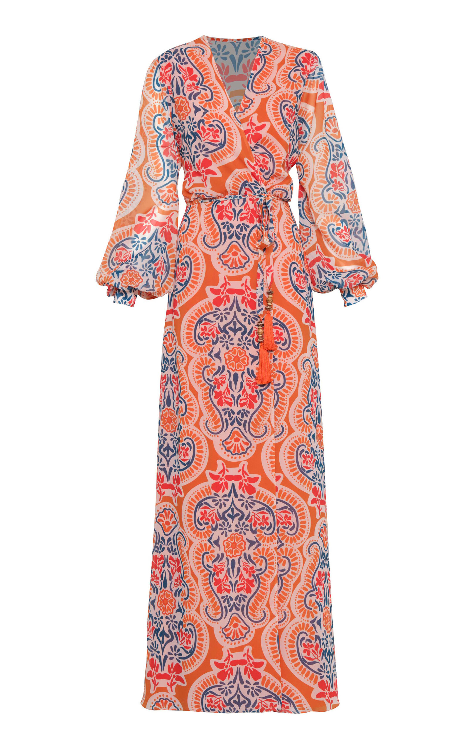 Andres Otalora Women's Carmelina Chiffon Wrap Maxi Dress In Multi