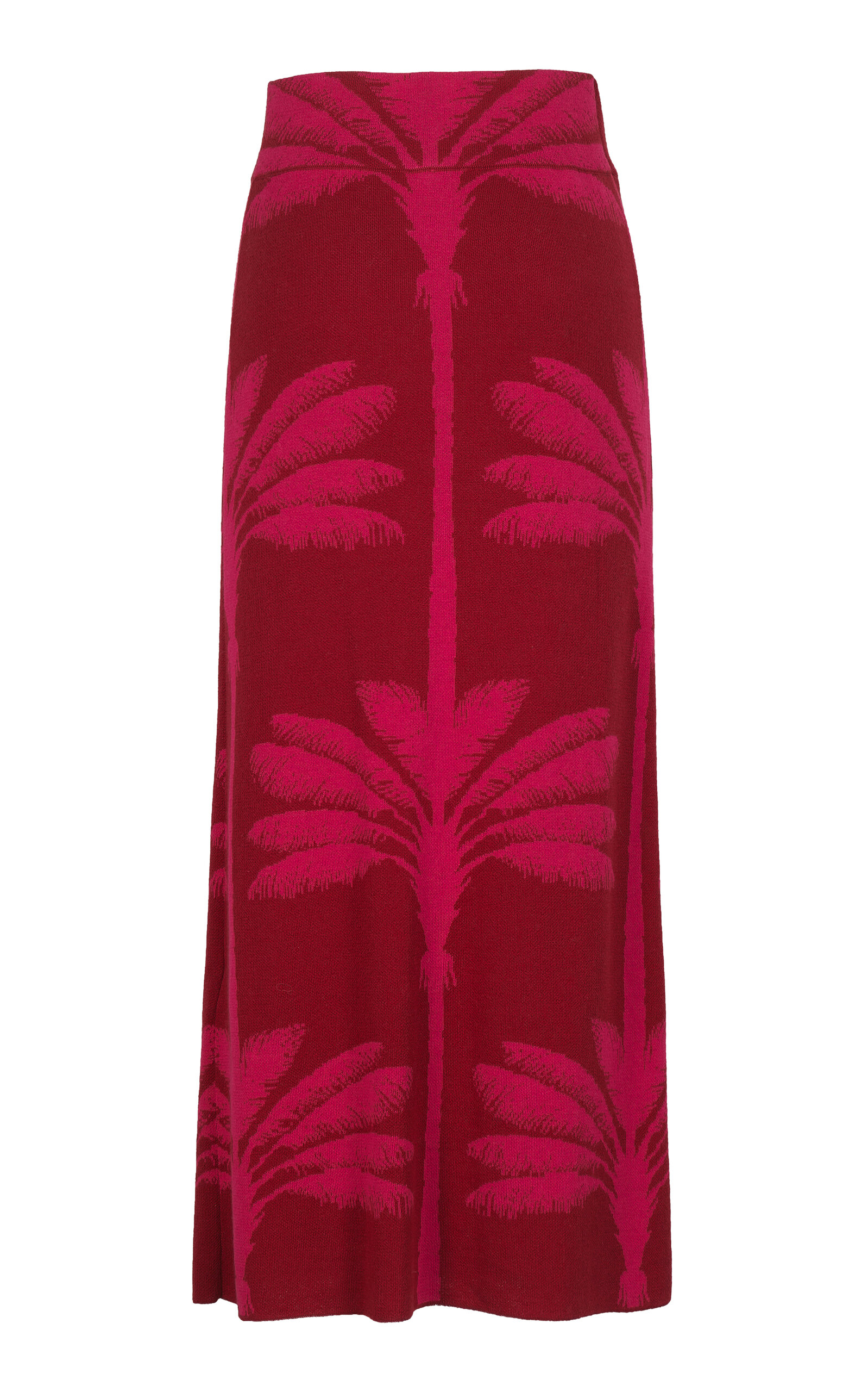 Johanna Ortiz Nativa Titica Cotton Midi Skirt - Red - XS