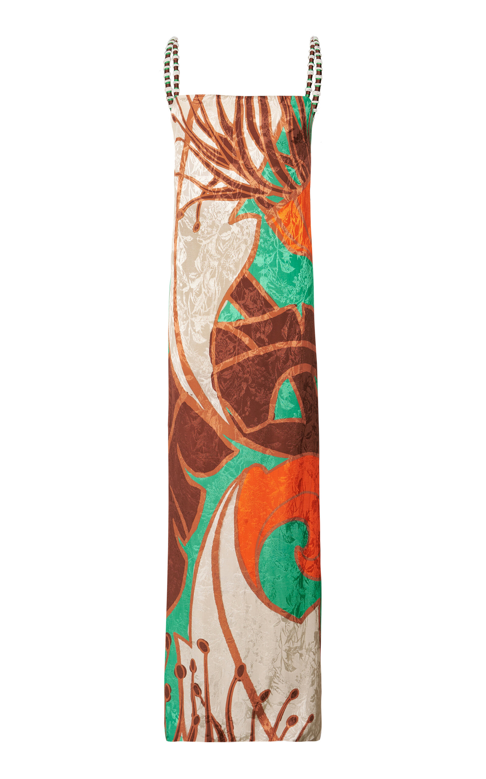 Johanna Ortiz Hidden Paradise Maxi Dress With Embroidered Straps In