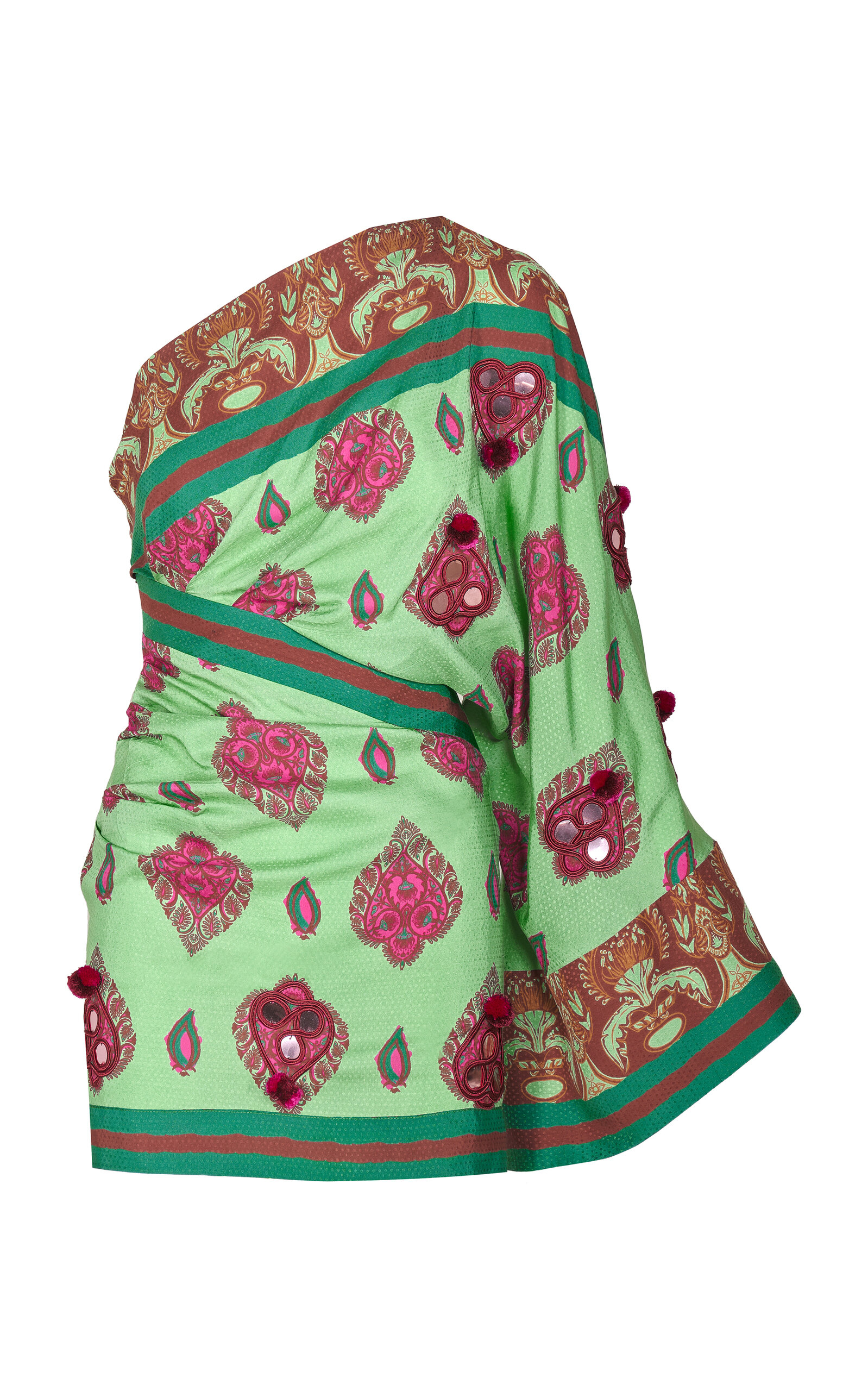 Johanna Ortiz Navasatri Asymmetric Mini Dress In Print