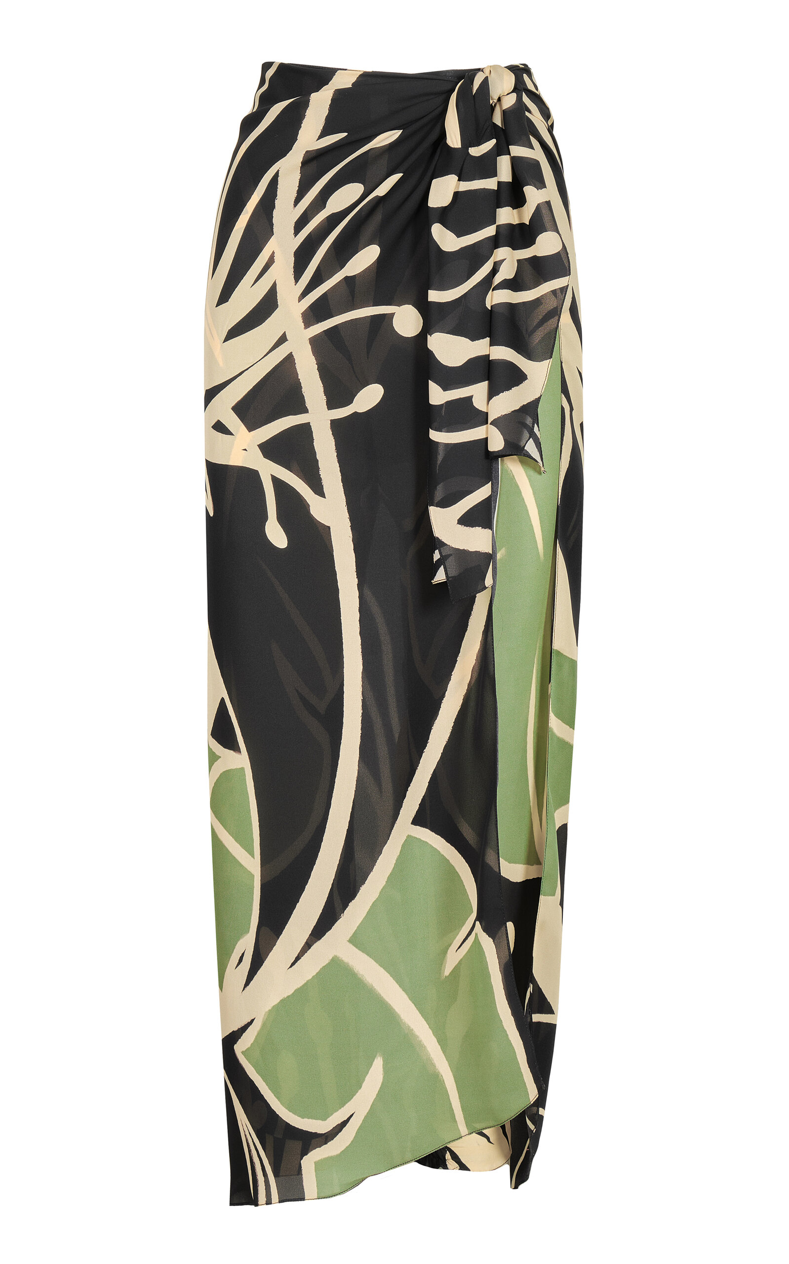 Johanna Ortiz - Sleep In Wonderland Silk Cropped Pants - Print - US 12 - Moda Operandi