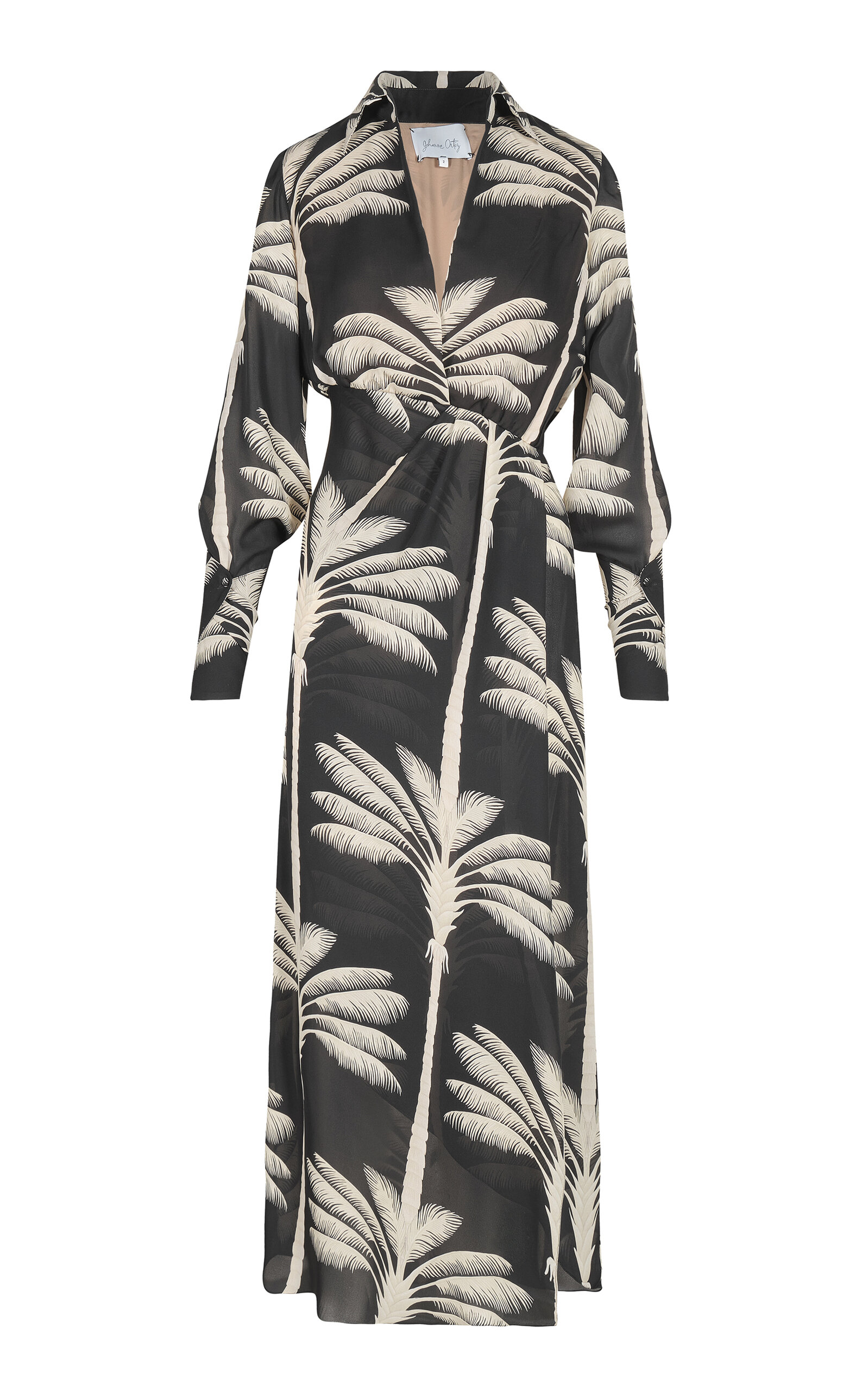 Johanna Ortiz - Peaceful Waters Silk Midi Dress - Multi - US 2 - Moda Operandi