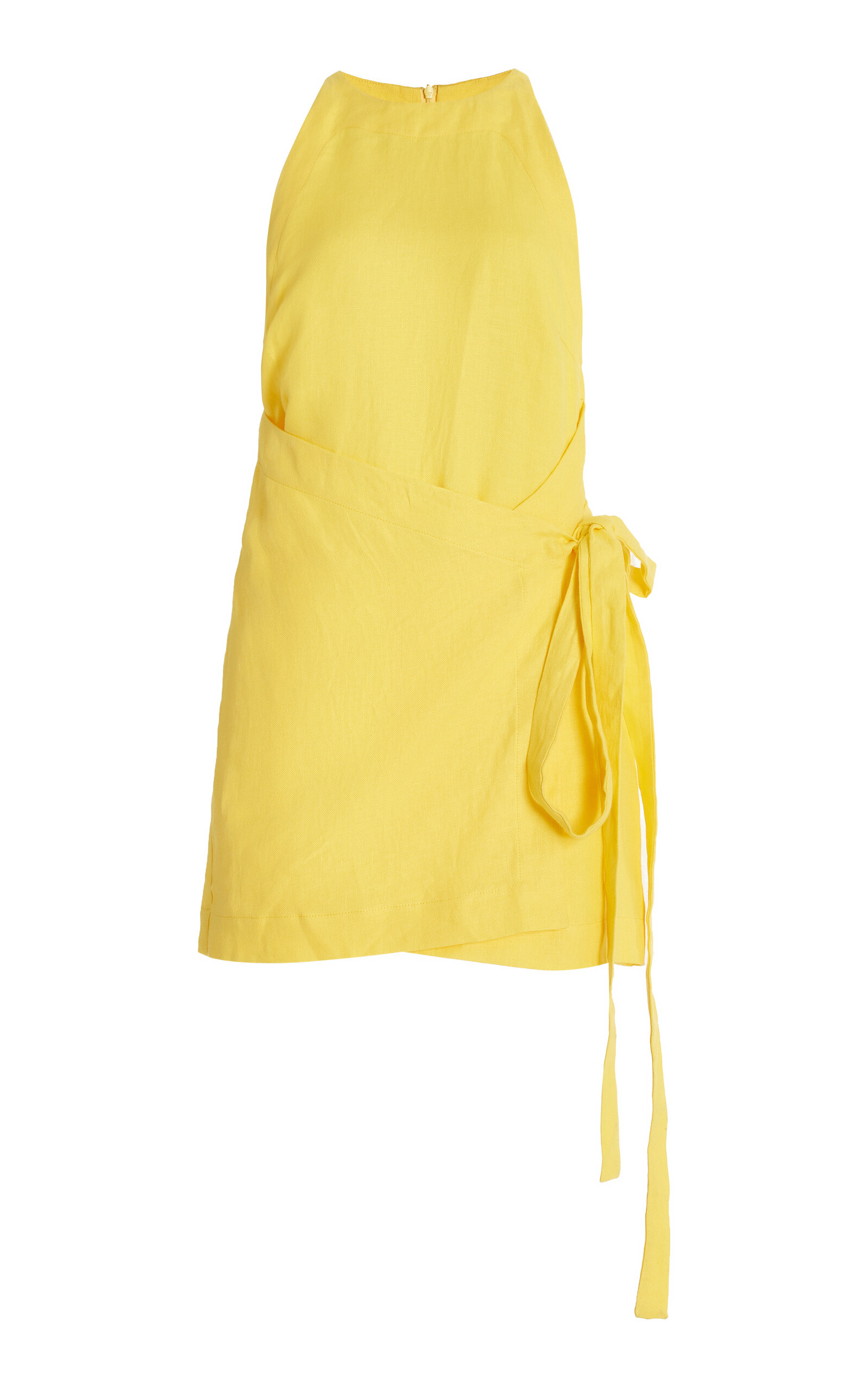 Bondi Born Carmel Organic Linen Mini Dress In Yellow | ModeSens Bondi Born Carmel Organic Linen Mini Dress In Yellow | ModeSens