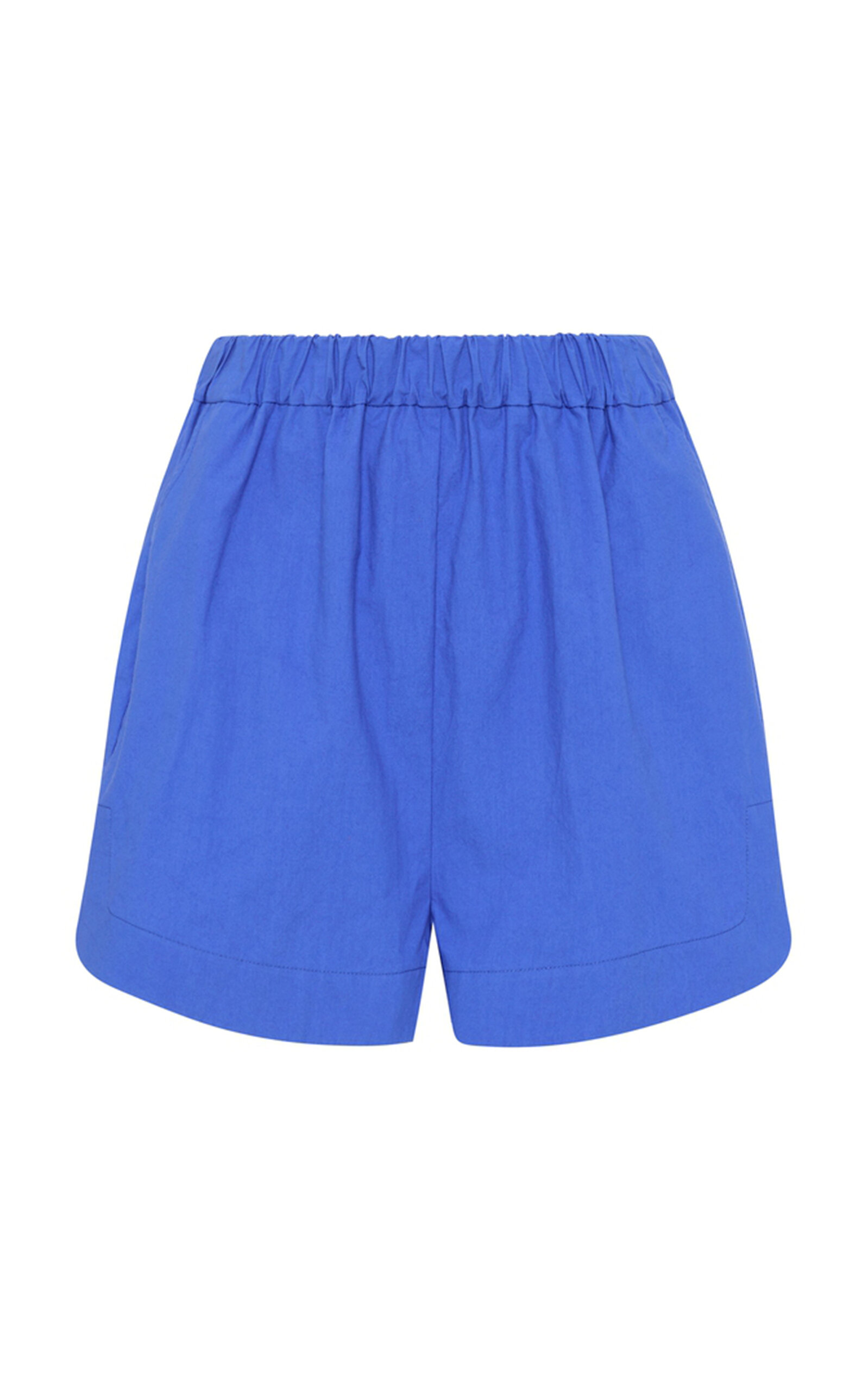 Bondi Born Ios Wide-leg Cotton Shorts In Blue