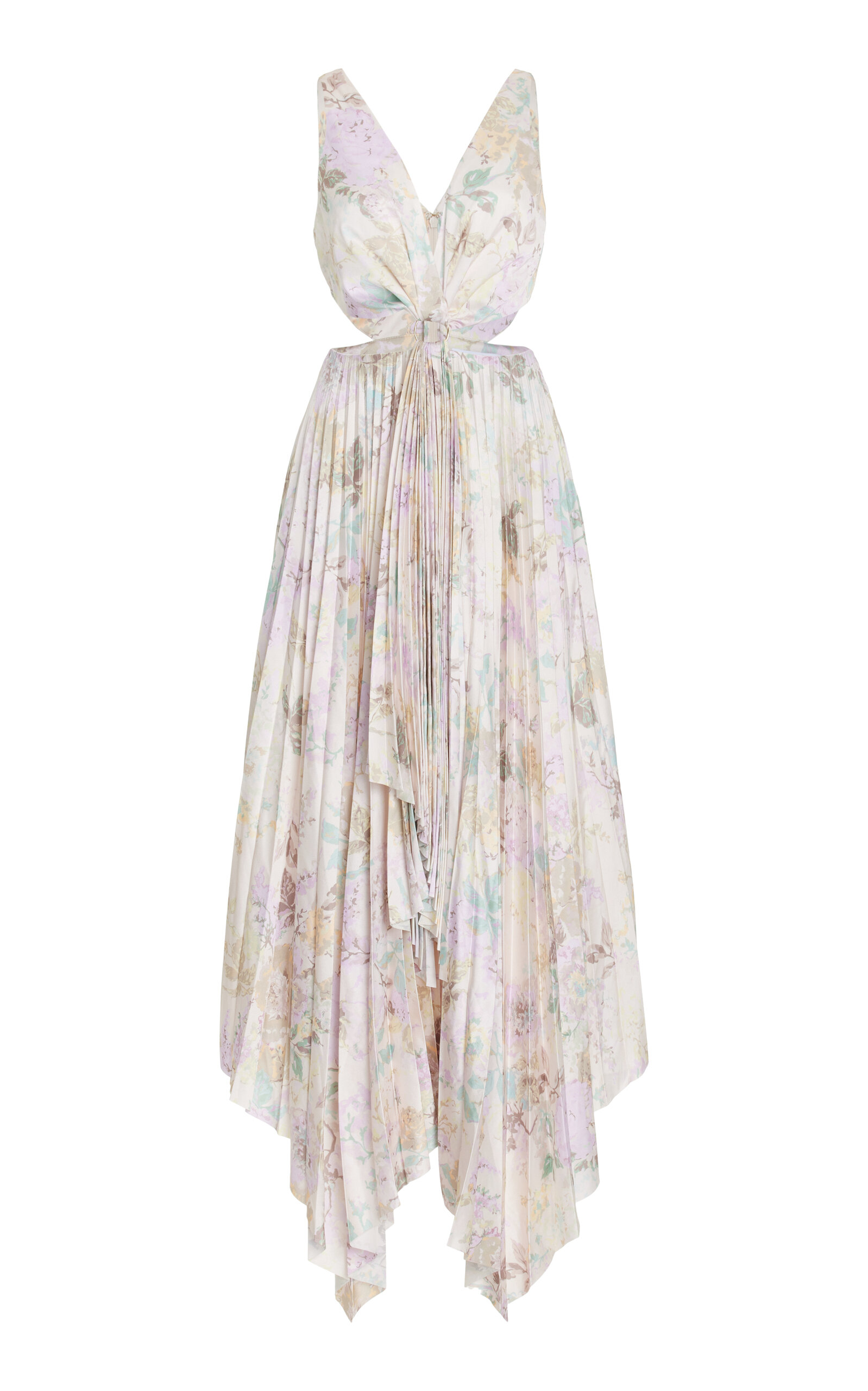 Significant Other Leah Pleated Midi Dress In Multi