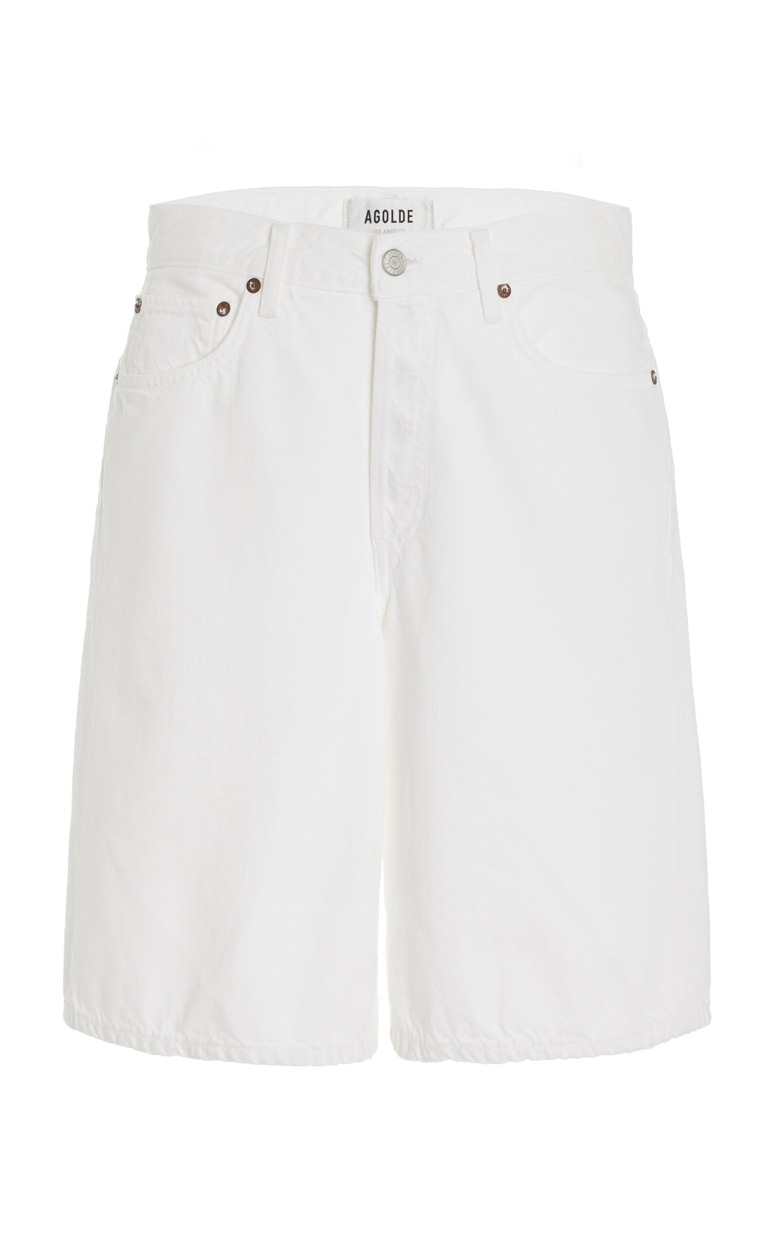 Agolde Women's Low-rise Jean Shorts In White | ModeSens