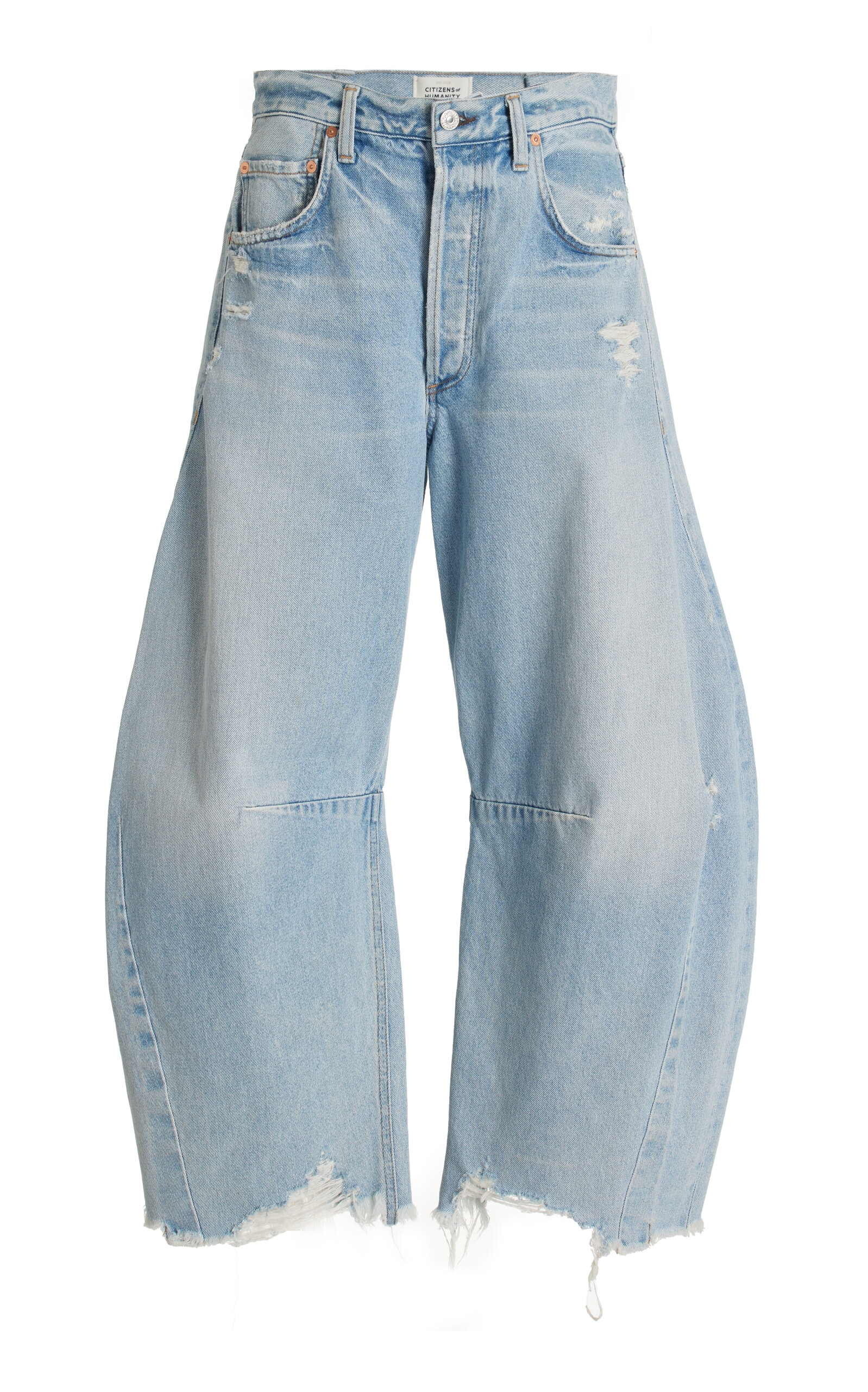 Citizens Of Humanity Kids' Horseshoe Wide-leg Jeans In Light Wash
