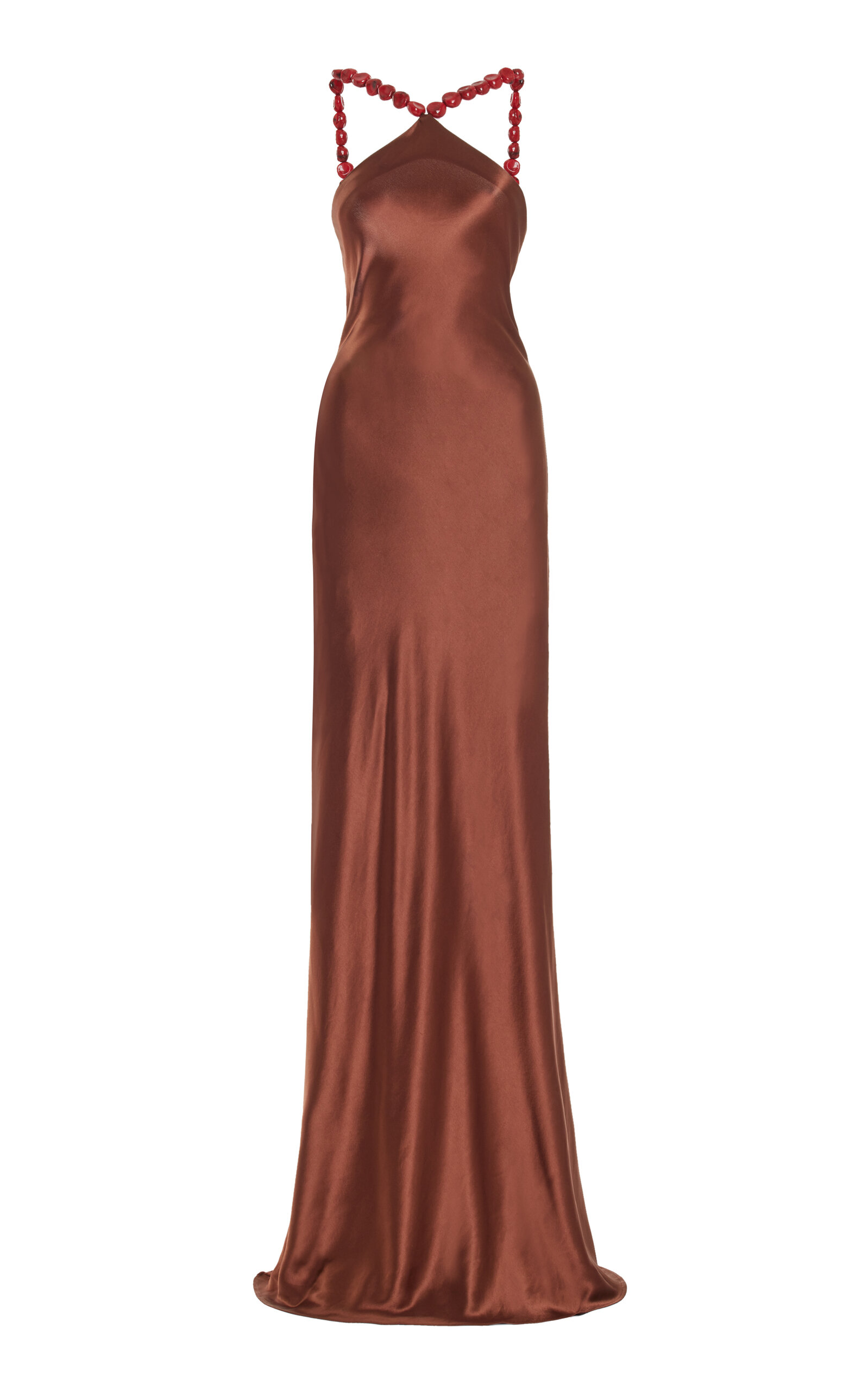 Staud Cadence Dress In Brown