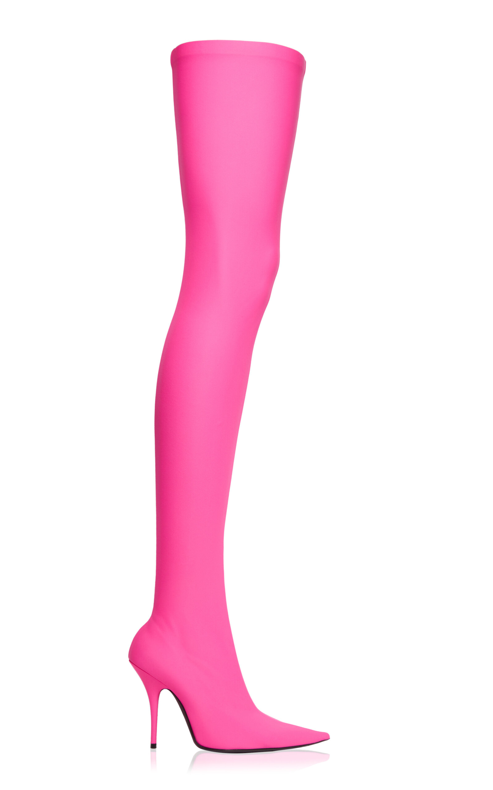 Balenciaga - Knife Jersey Over-The-Knee Pumps - Pink - IT 36 - Moda Operandi