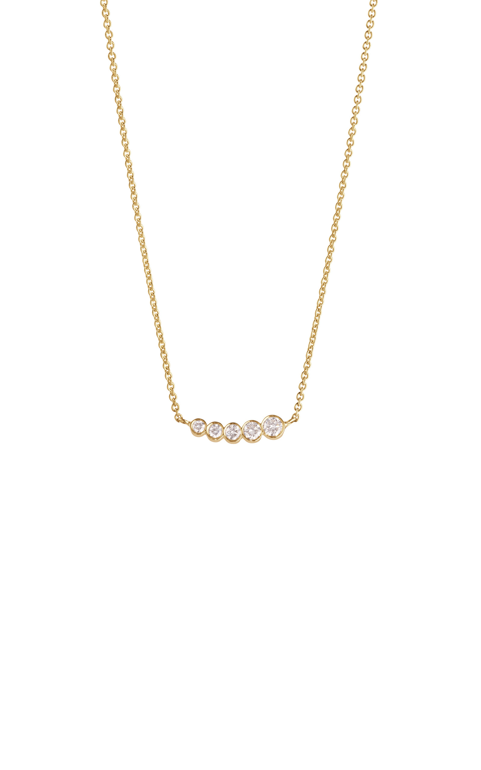 Sophie Bille Brahe Lune 18k Yellow Gold And Diamond Necklace