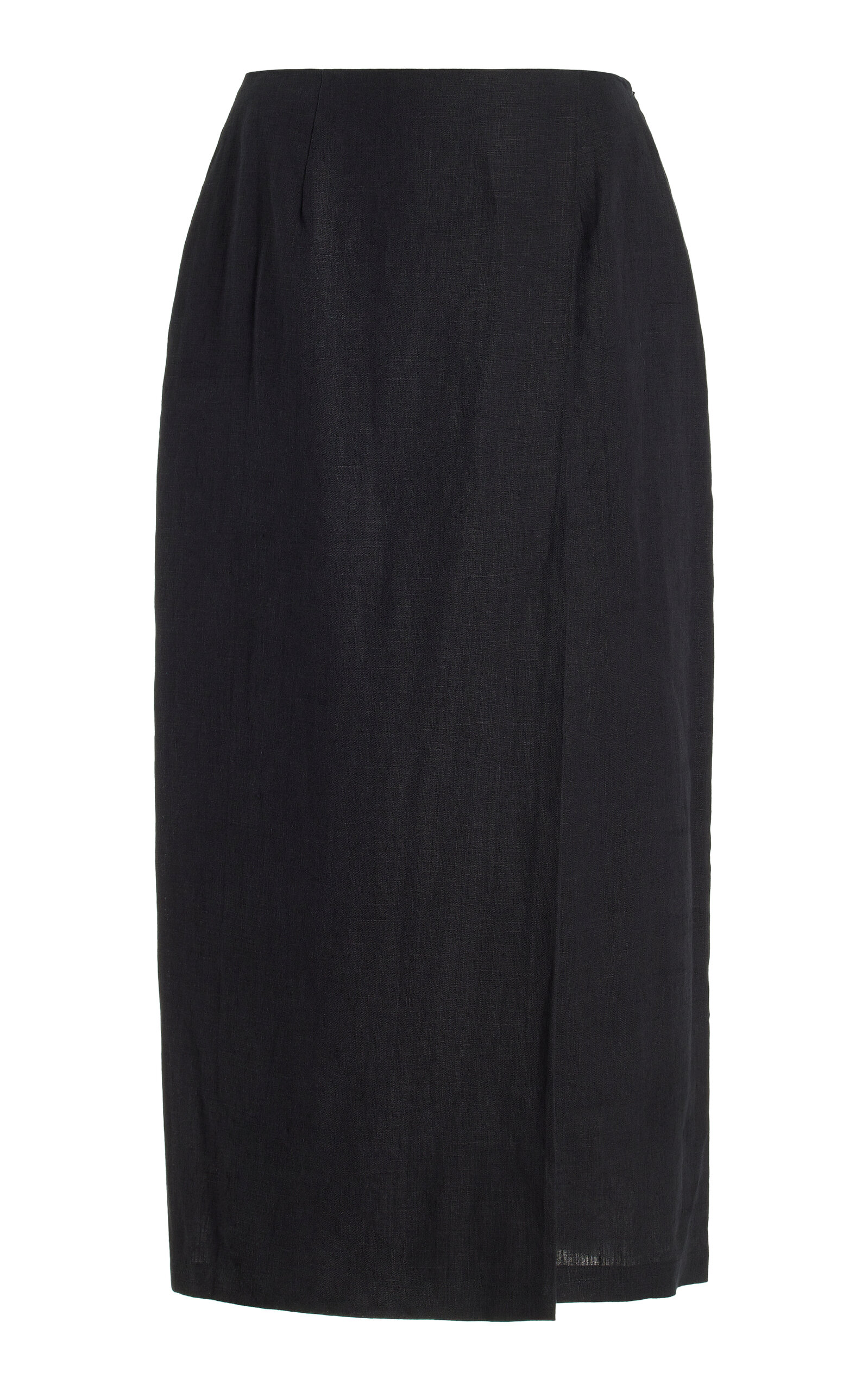 Mara Hoffman Sunja Wrap Hemp Midi Skirt In Black