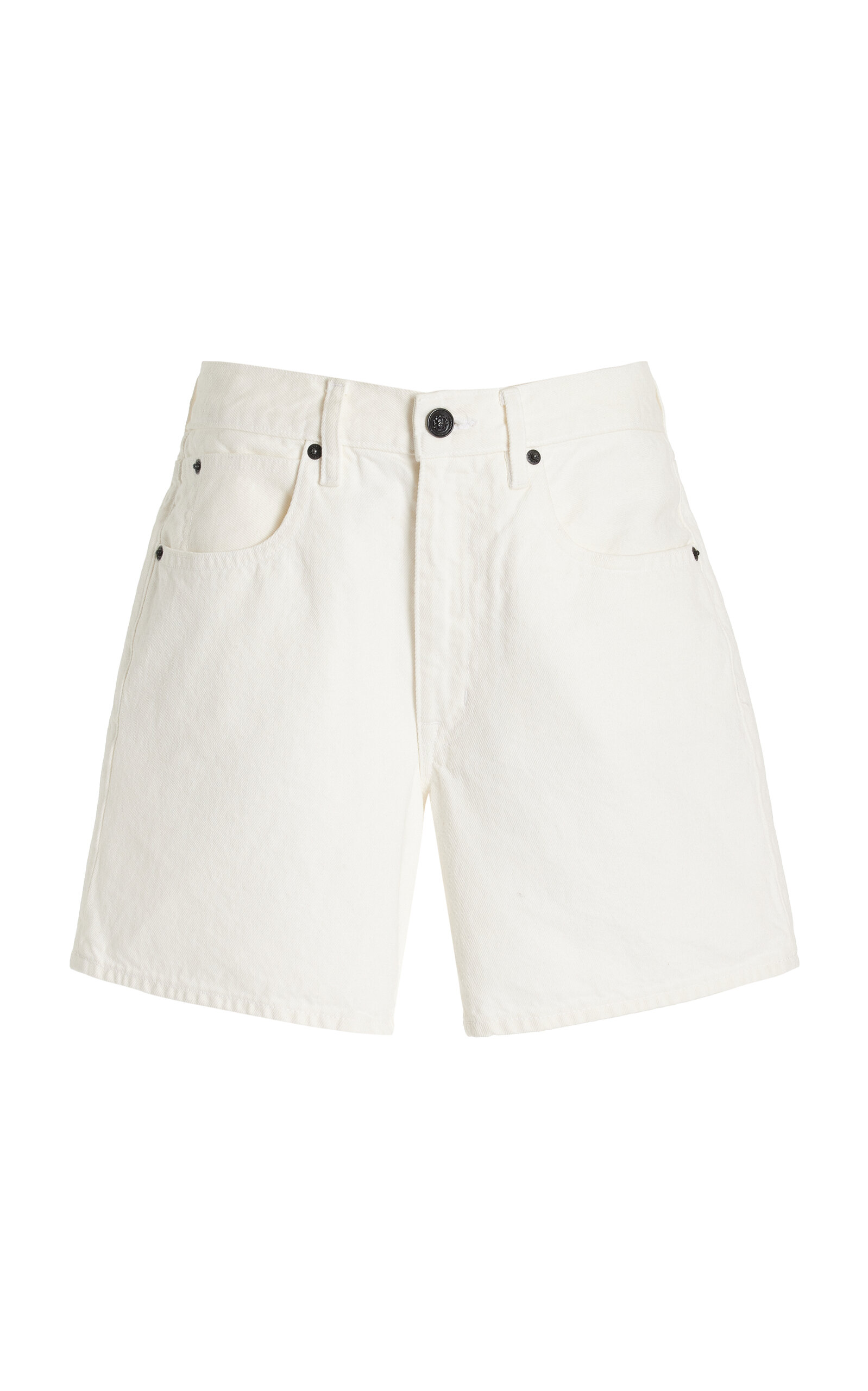 Slvrlake Sienna High Waist Cutoff Denim Shorts In White