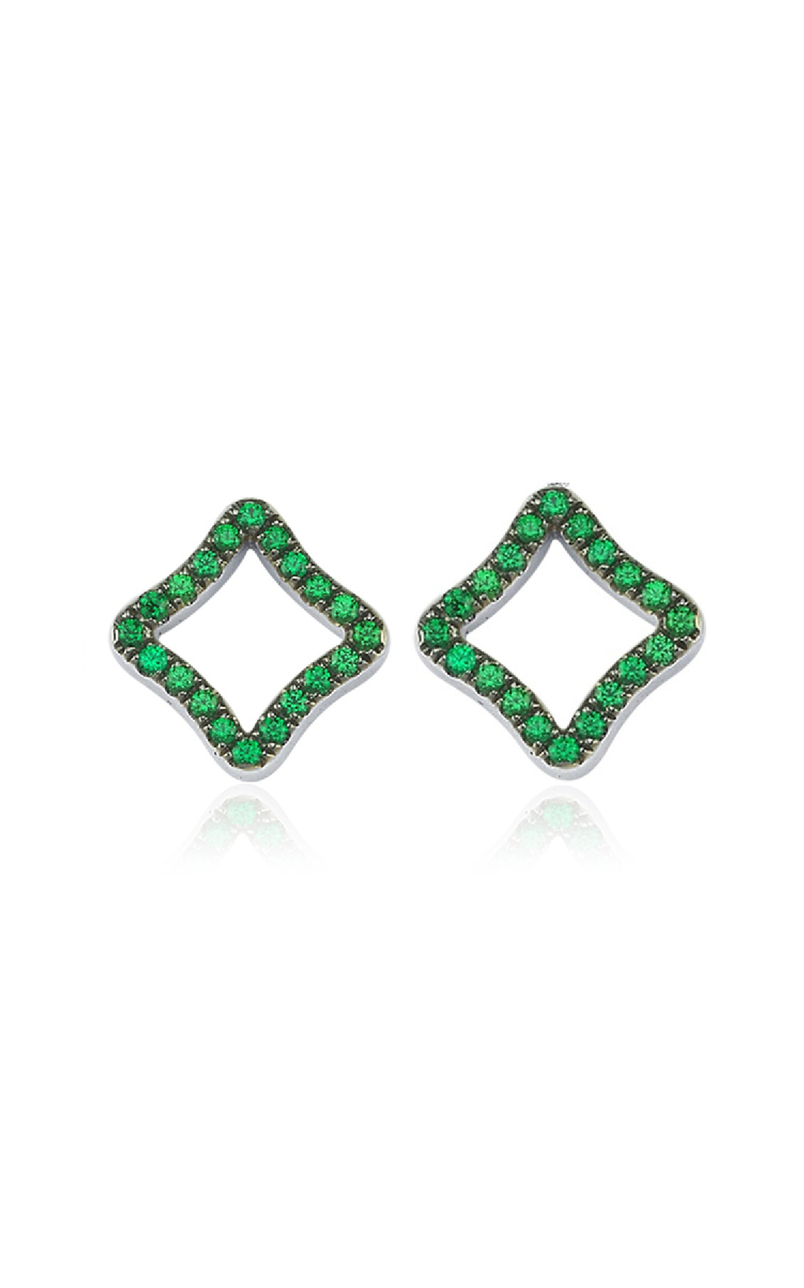 Danielle Marks Women's 18K White Gold Tsavorite Allure Stud Earrings