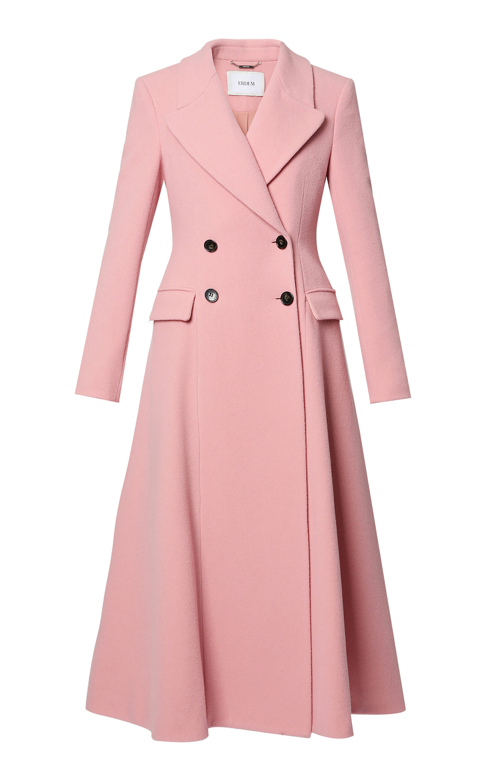 Double-Breasted Wool-Cashmere Longline Coat