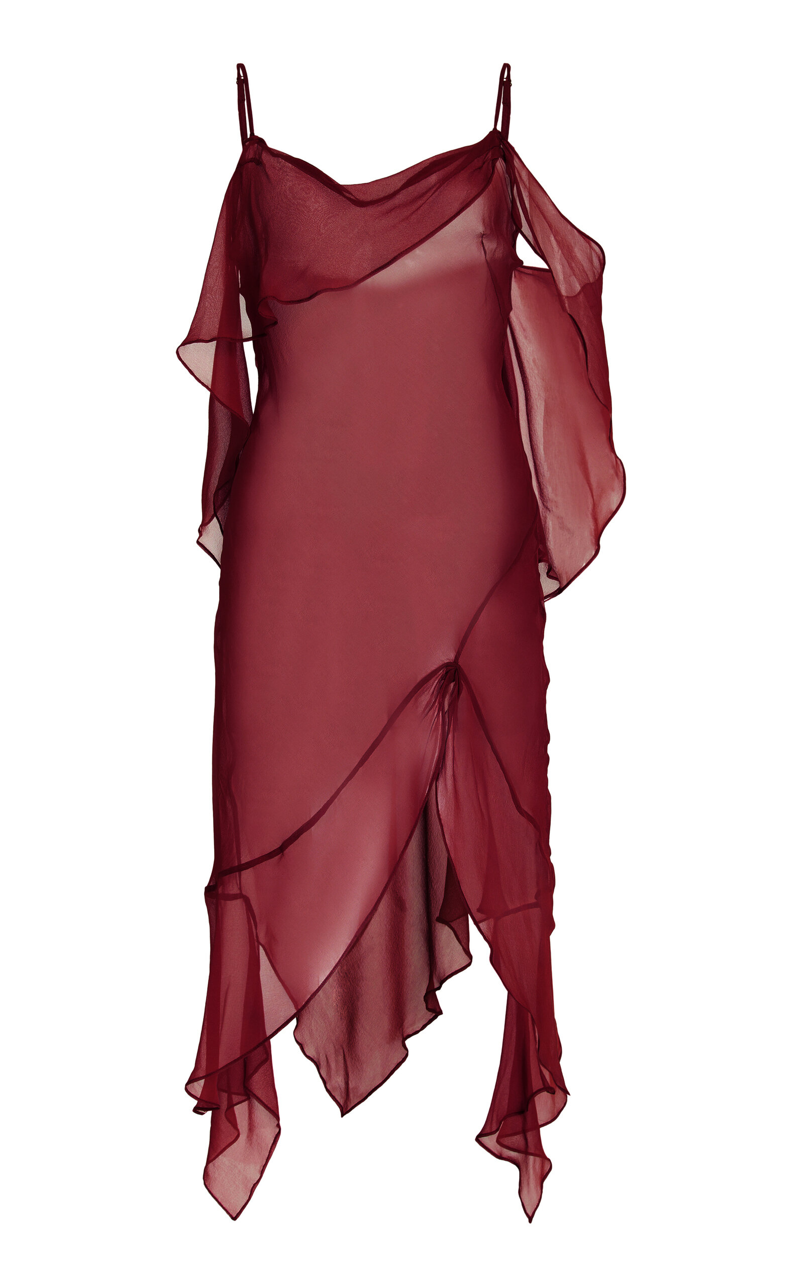 Mirror Palais Women's Baby's Breath Caramel Silk Dress In Burgundy