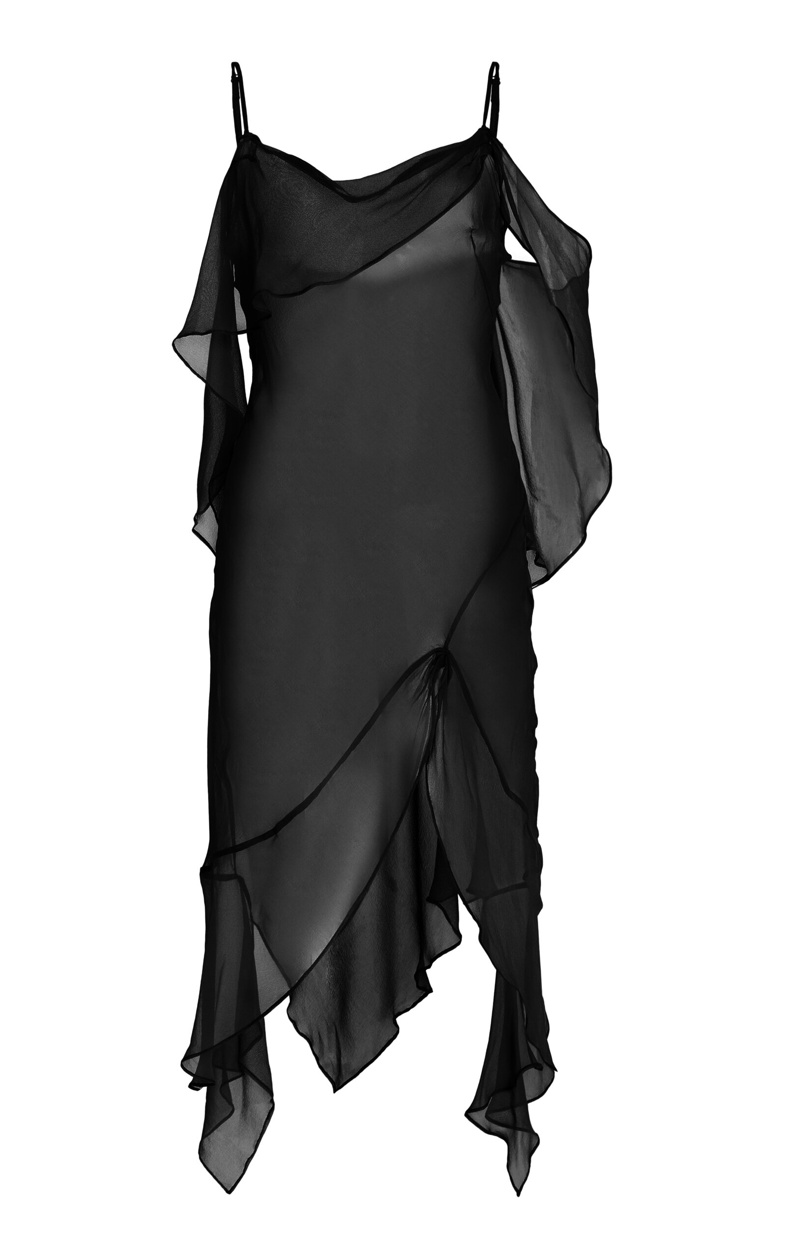 Mirror Palais Women's Baby's Breath Caramel Silk Dress In Black