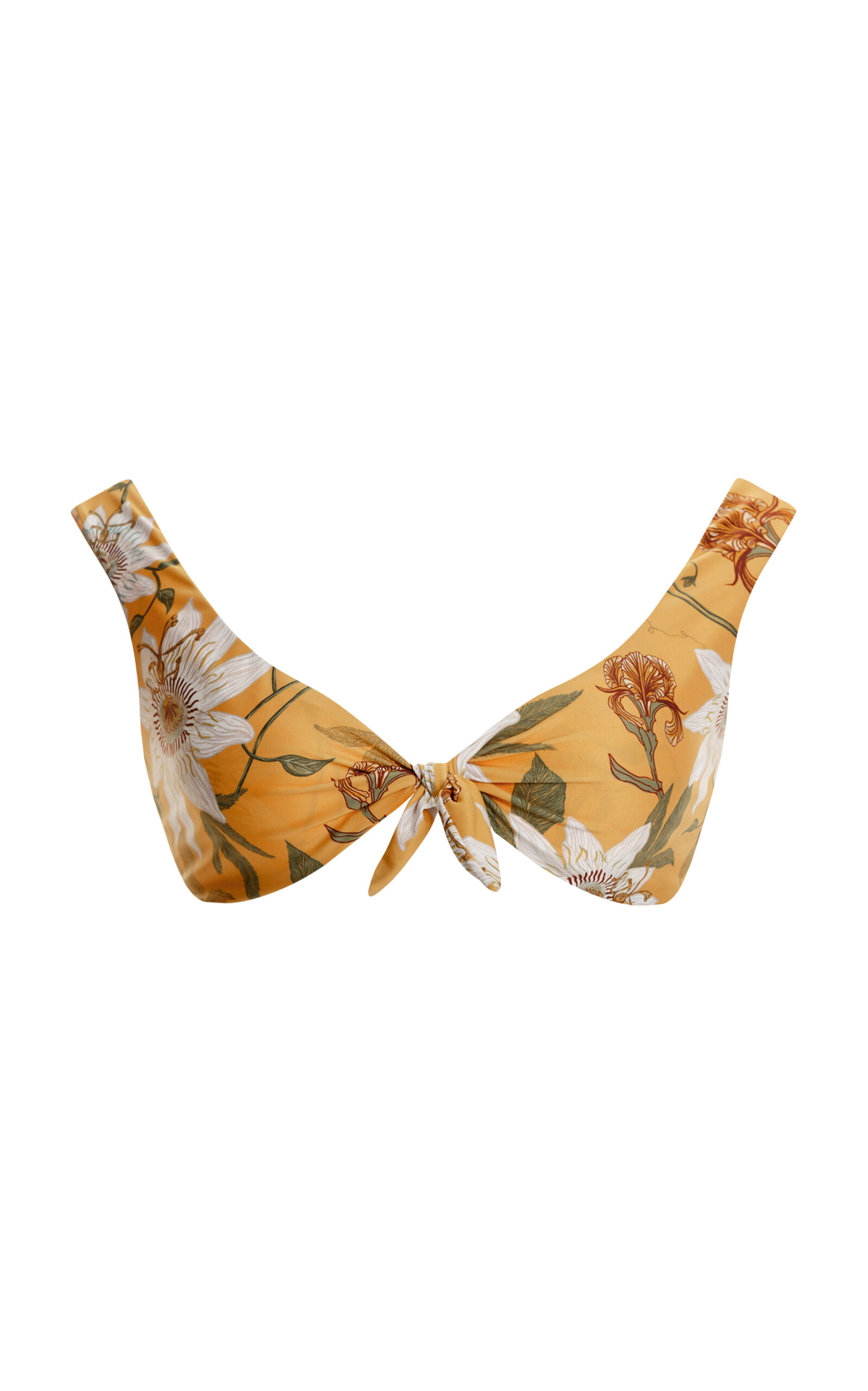 Agua By Agua Bendita Claude Pasiflora Bikini Top In Yellow