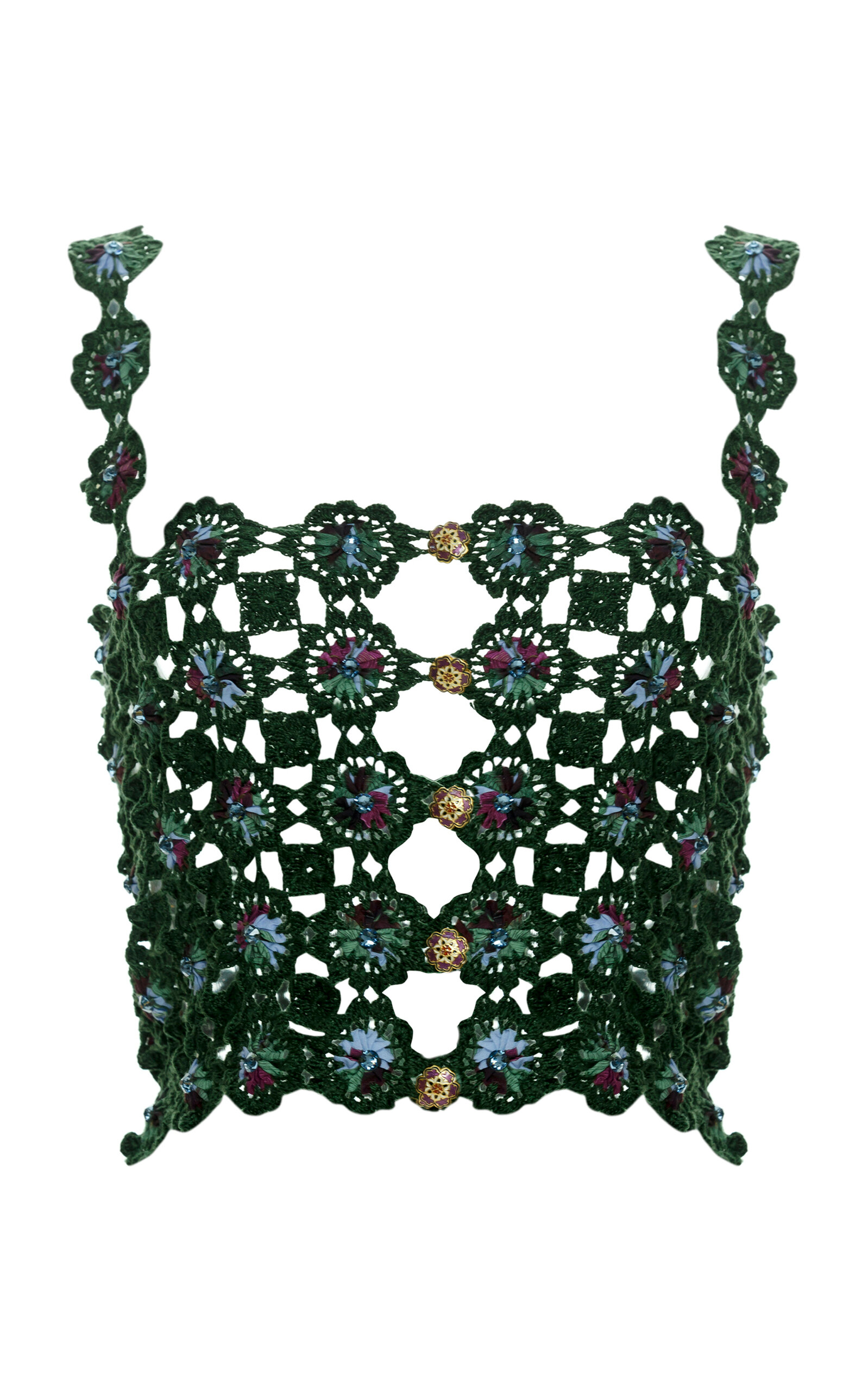 Agua by Agua Bendita Zilia Fortuna Crochet Cotton Top - Multi