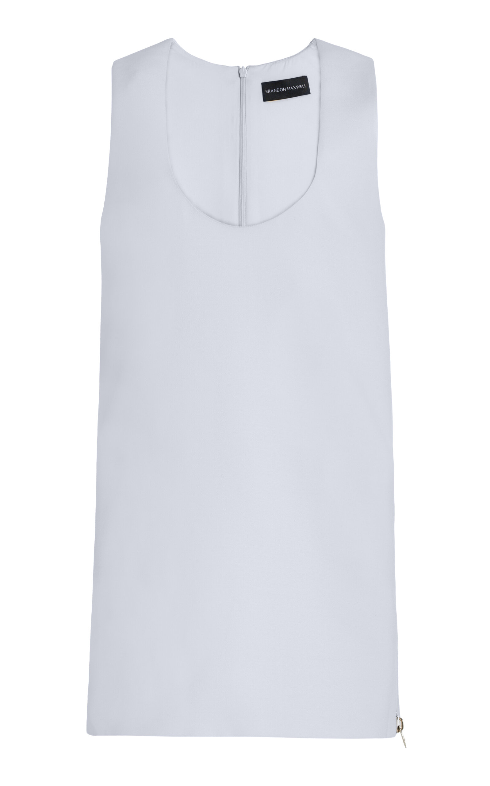 Brandon Maxwell Ava Wool Crepe Mini Dress In Light Blue