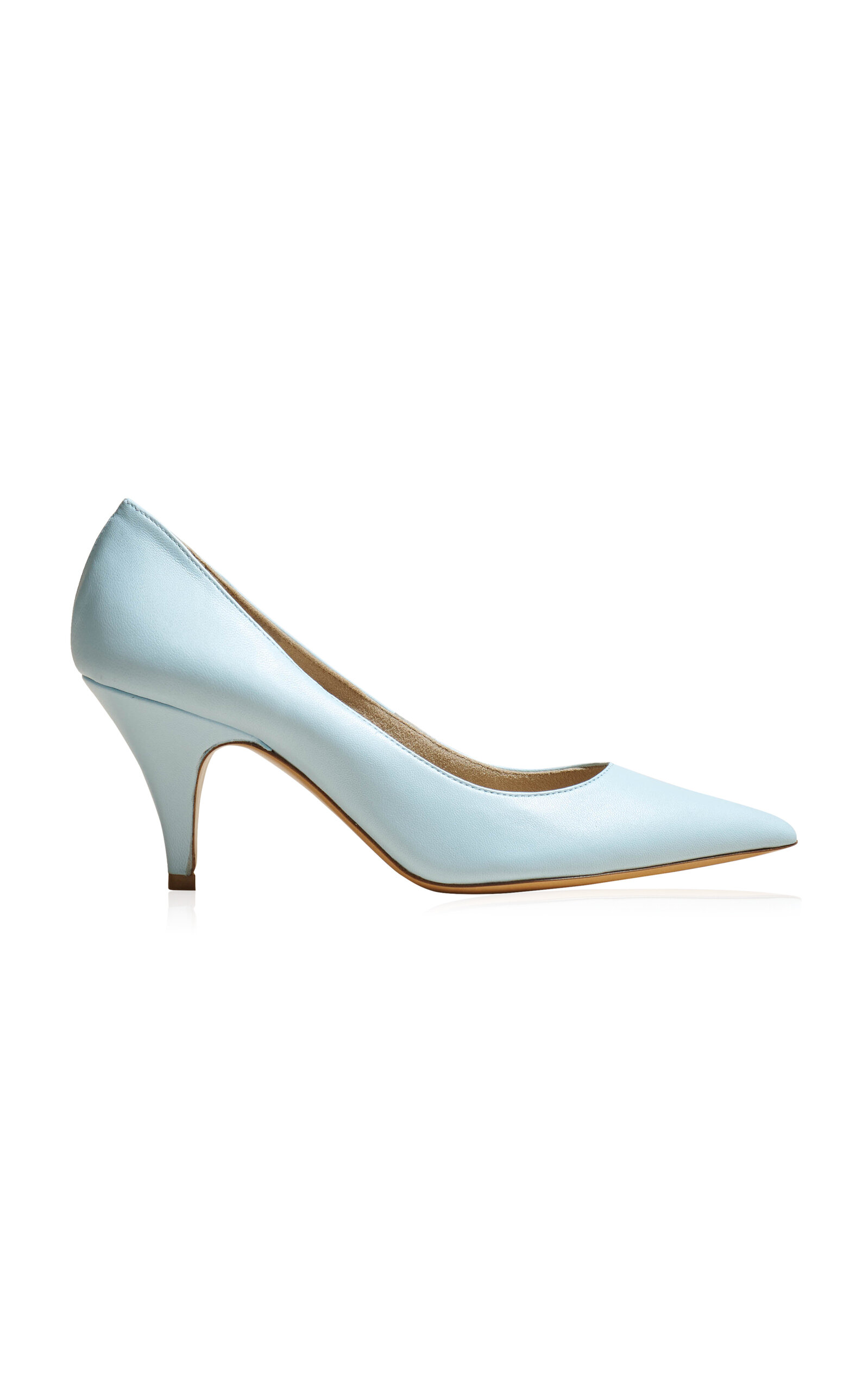 Khaite River Iconic Leather Pumps In Light Blue