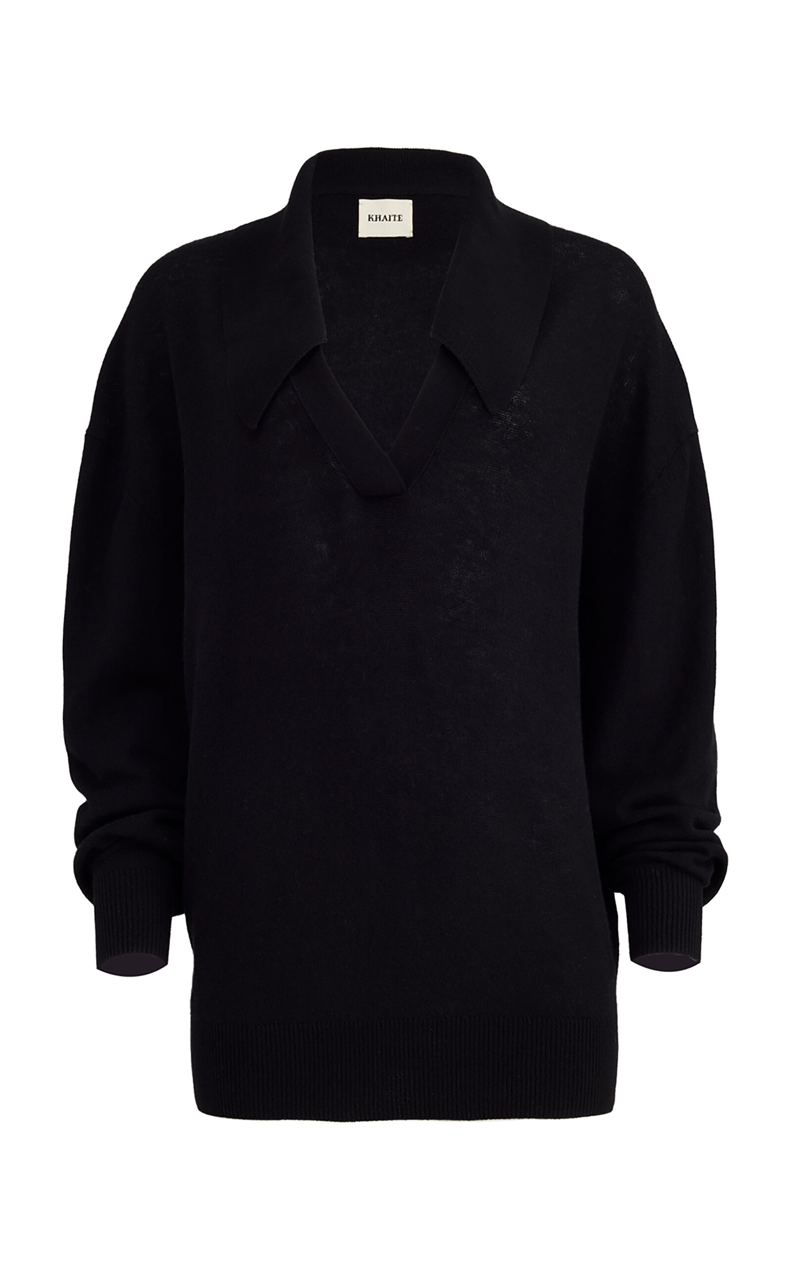 Khaite Jo Cashmere Featherweight-knit Sweater In Black