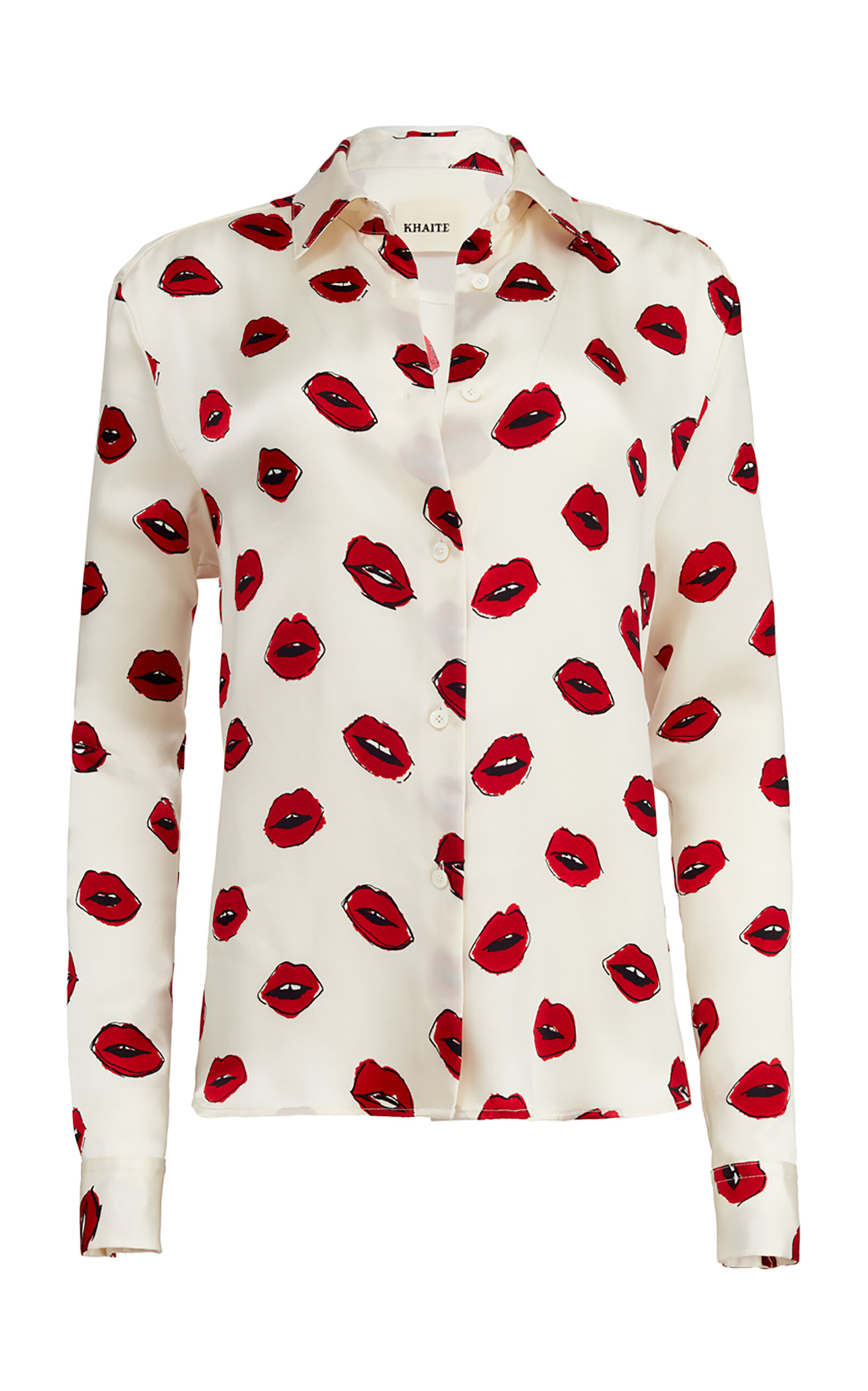 KHAITE ARGO PRINTED BLOUSE