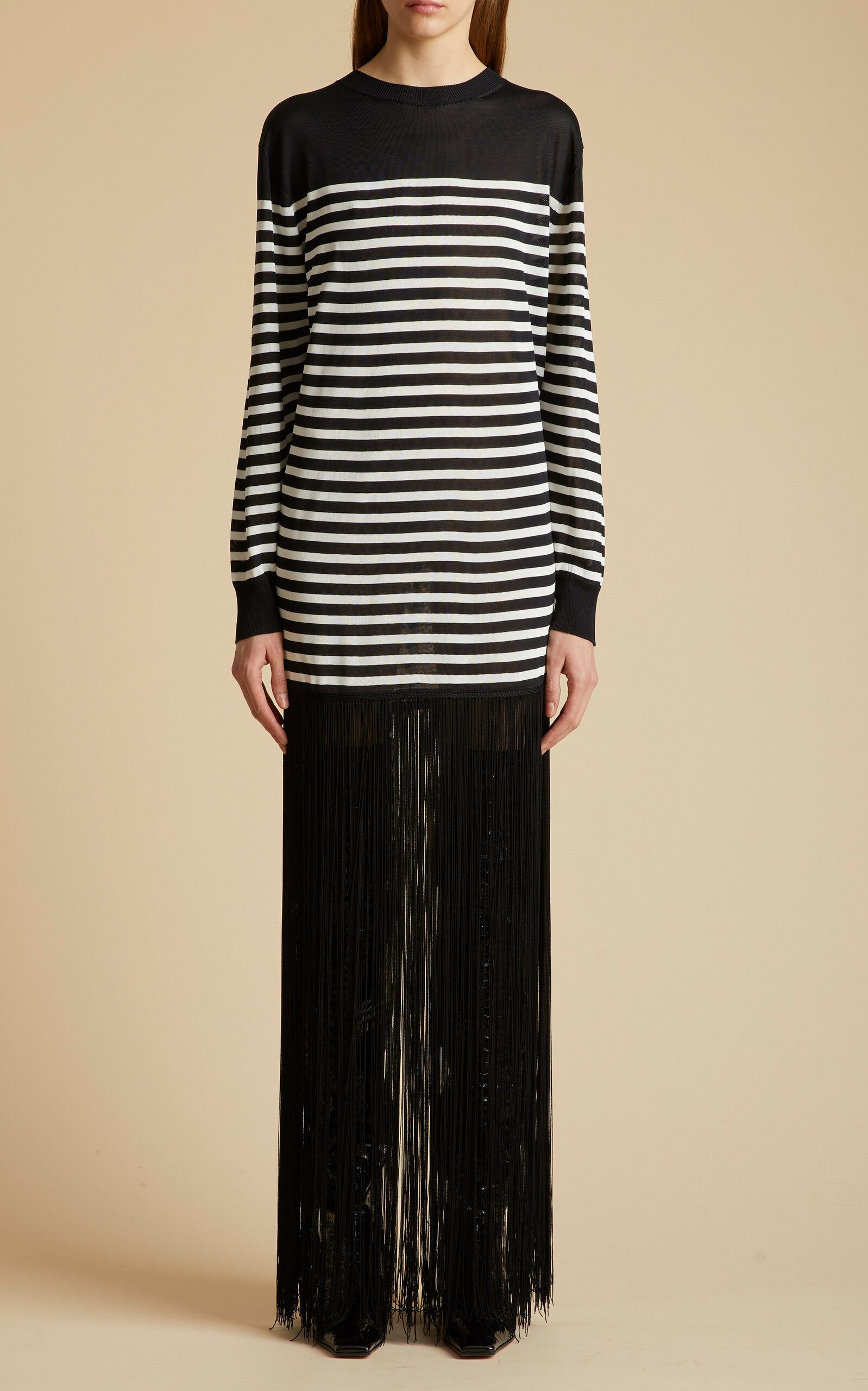 Khaite Women's Torino Dress In Black,white