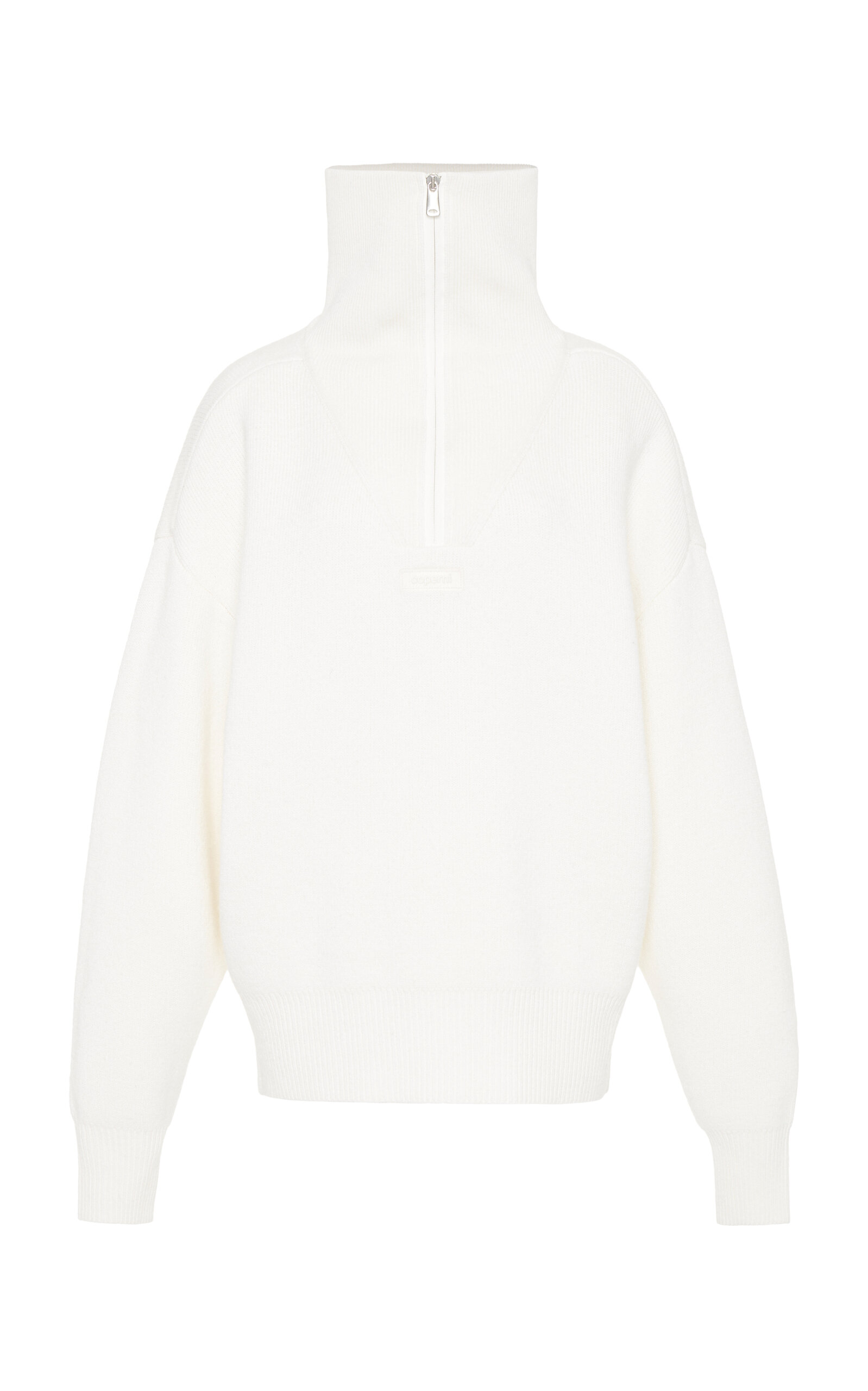 Coperni - Half-Zip Pullover Sweater - White - XS - Moda Operandi
