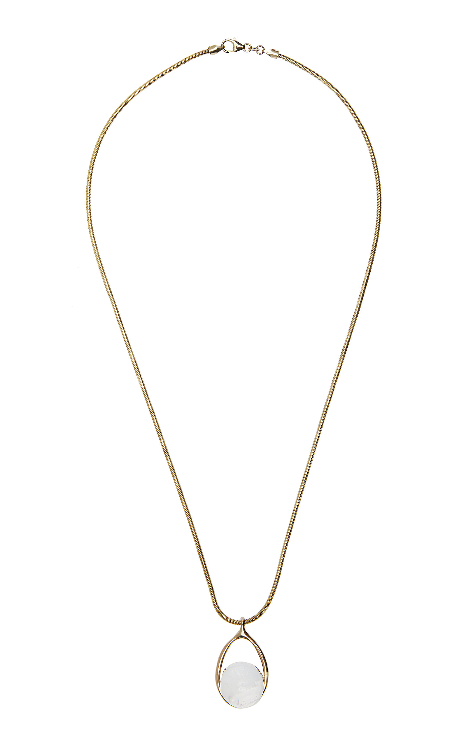 Satellite 14K Yellow Gold Quartz Necklace