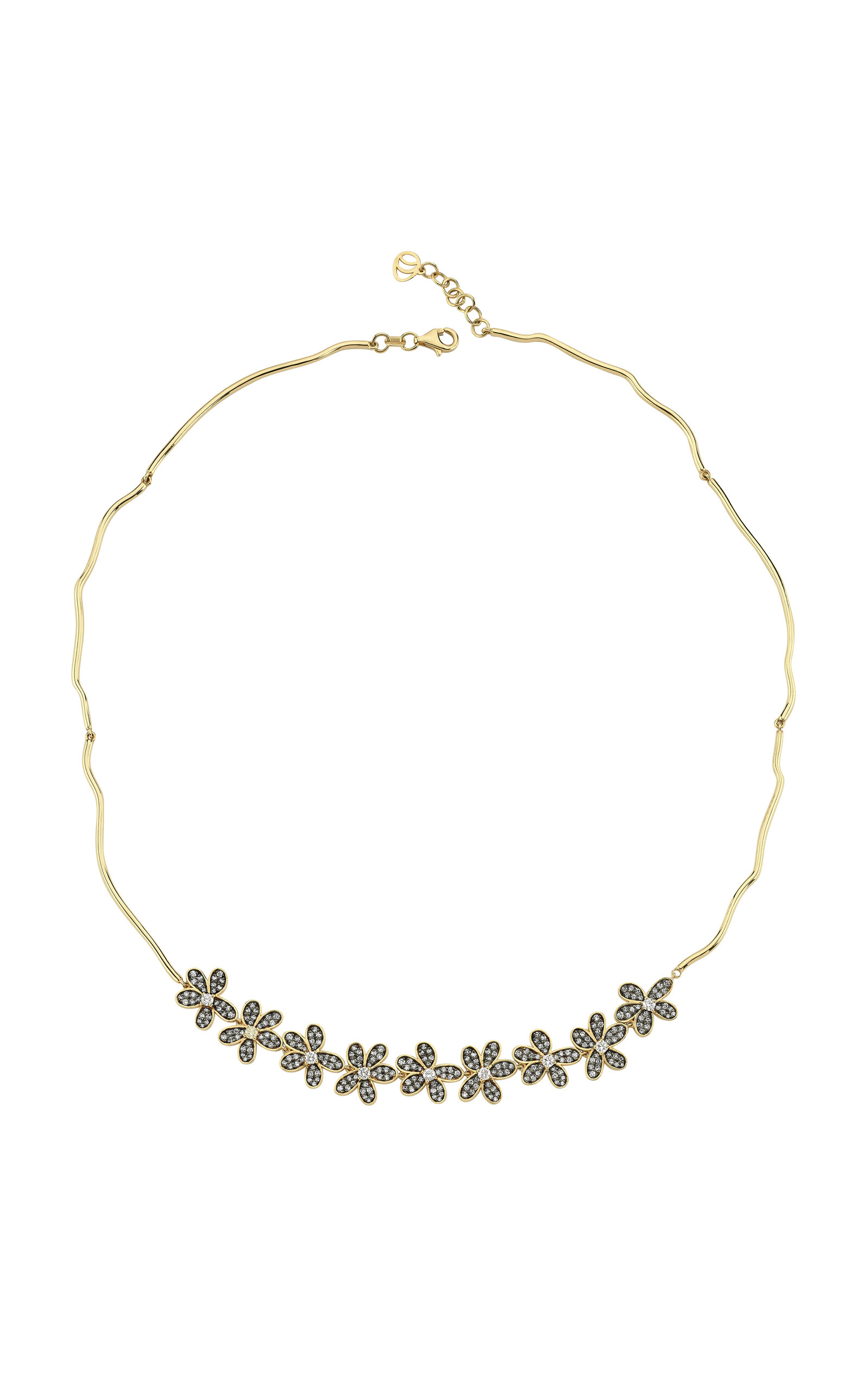 Rebellion 14K Yellow Gold Diamond Necklace