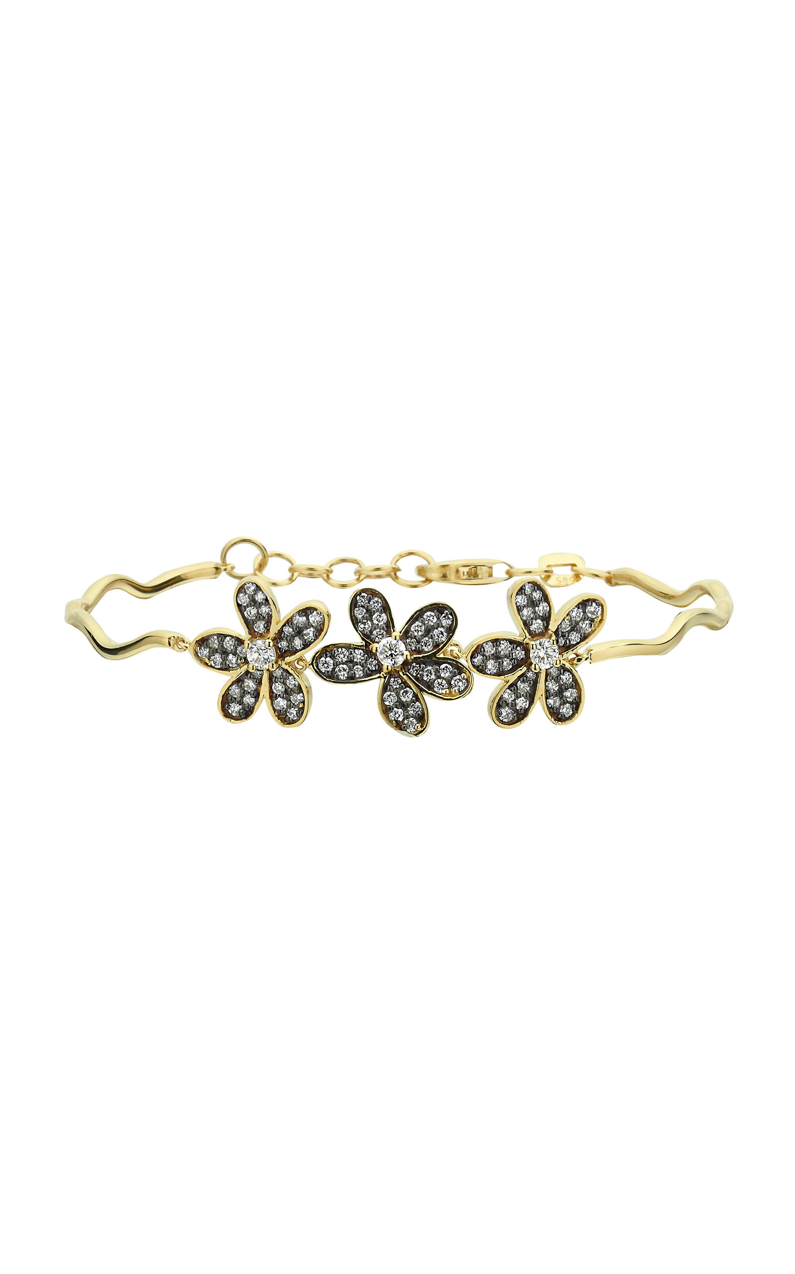 Rebellion 14K Yellow Gold Diamond Bracelet