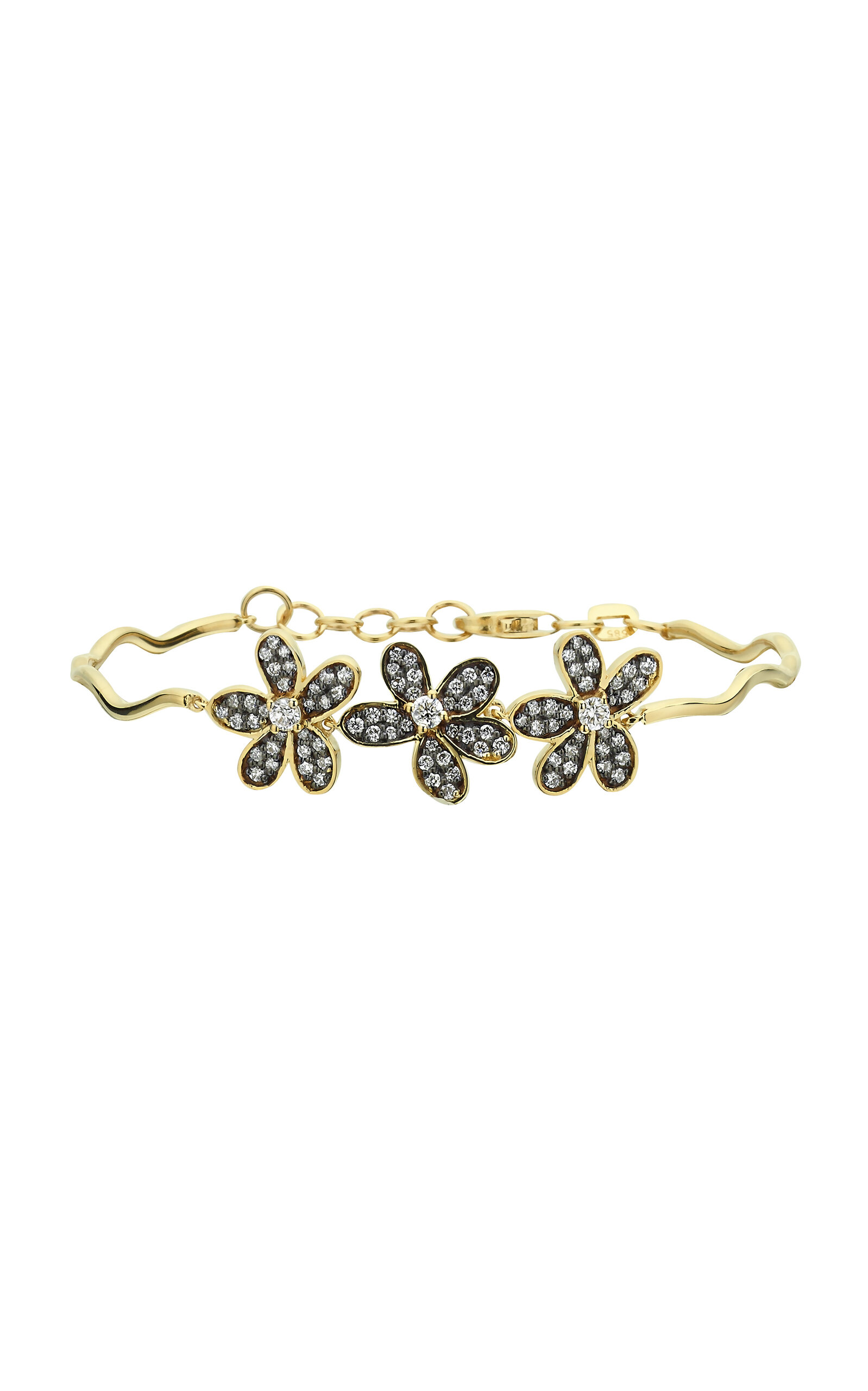 Charms Company Women's Rebellion 14K Yellow Gold Diamond Bracelet