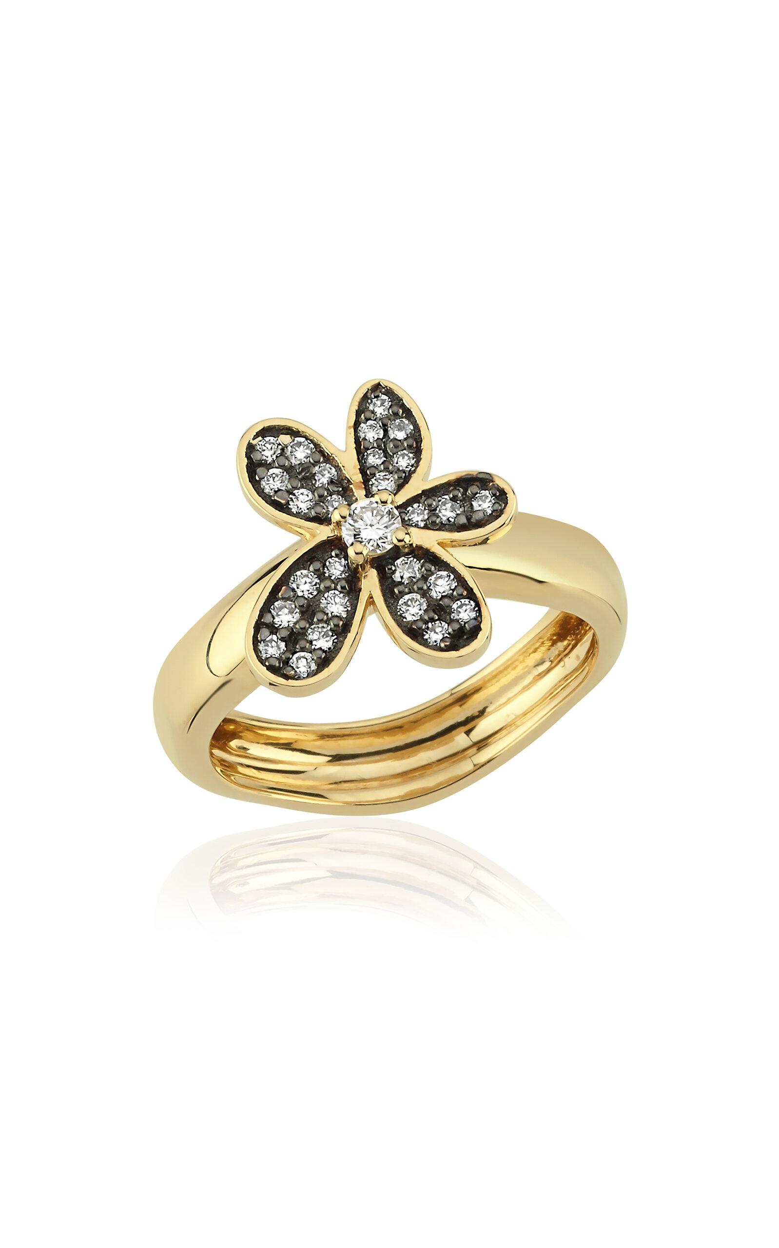 Charms Company Women's Rebellion 14K Yellow Gold Diamond Ring
