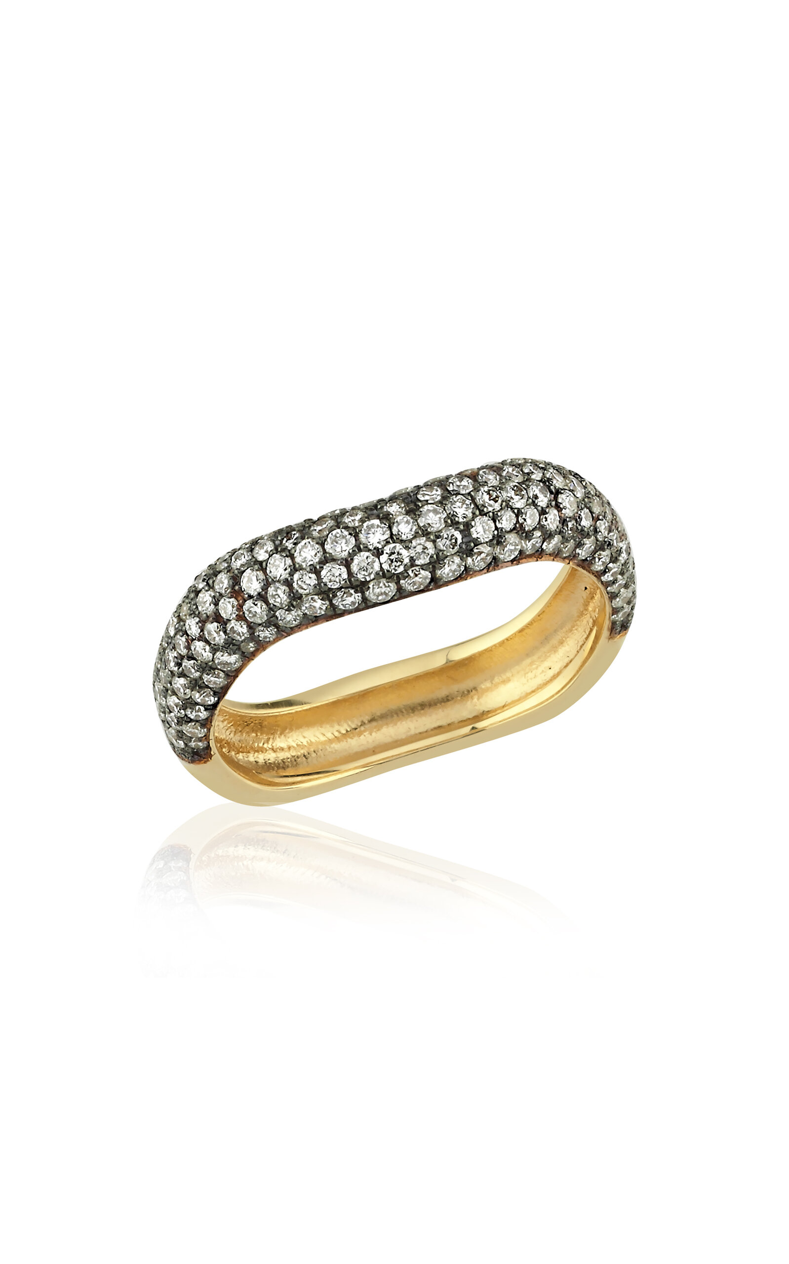 Charms Company Women's Rebellion 14K Yellow Gold Diamond Ring