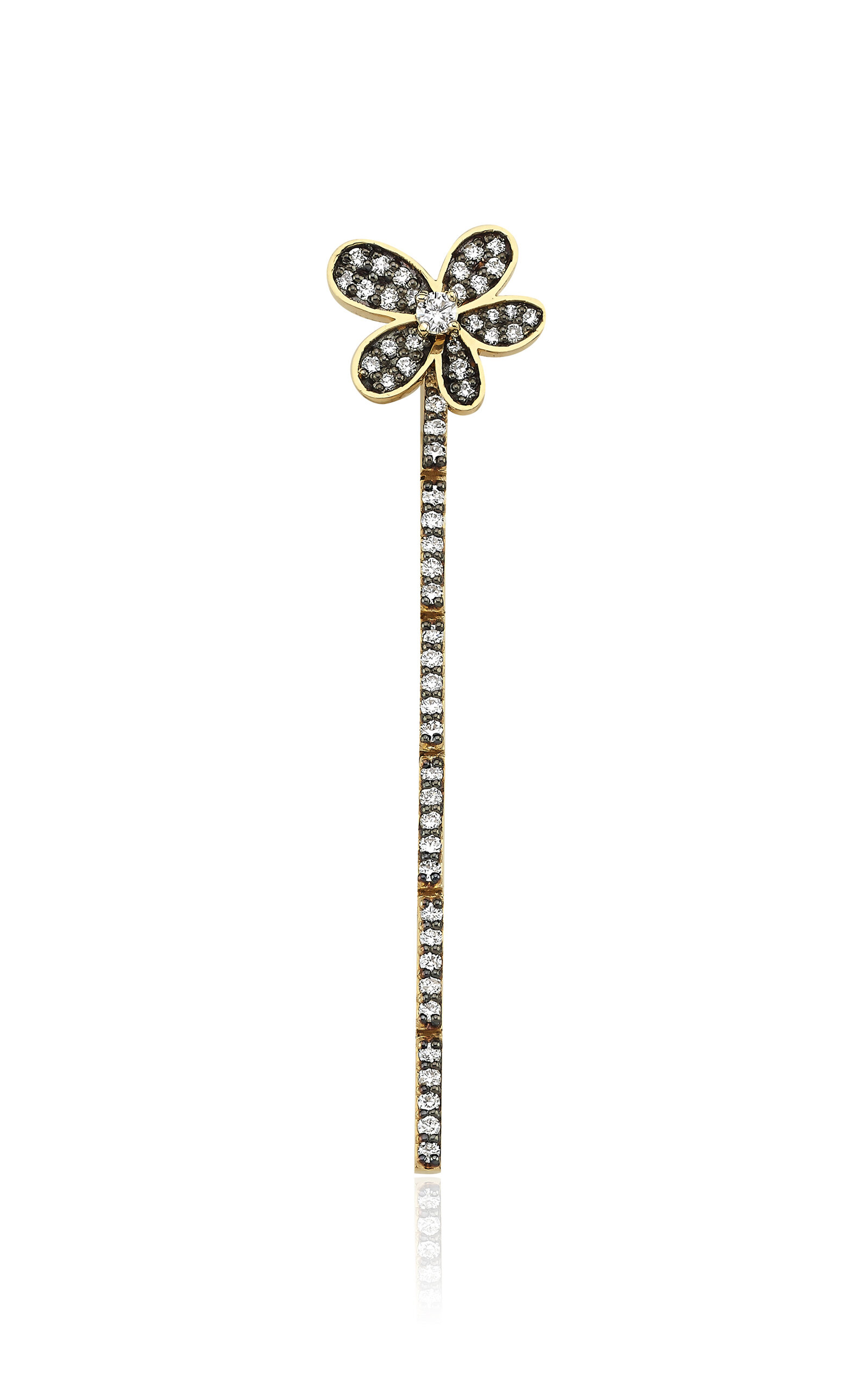 Charms Company Women's Convertible 14K Yellow Gold Diamond Single Earring