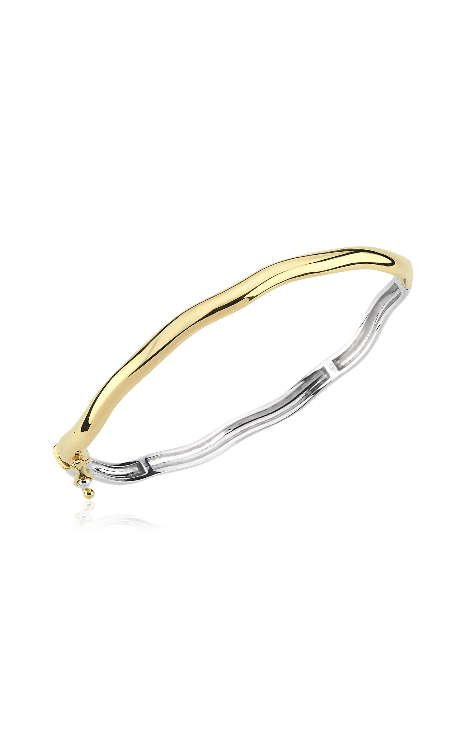 Charms Company Women's Rebellion 14K Yellow and White Gold Bangle