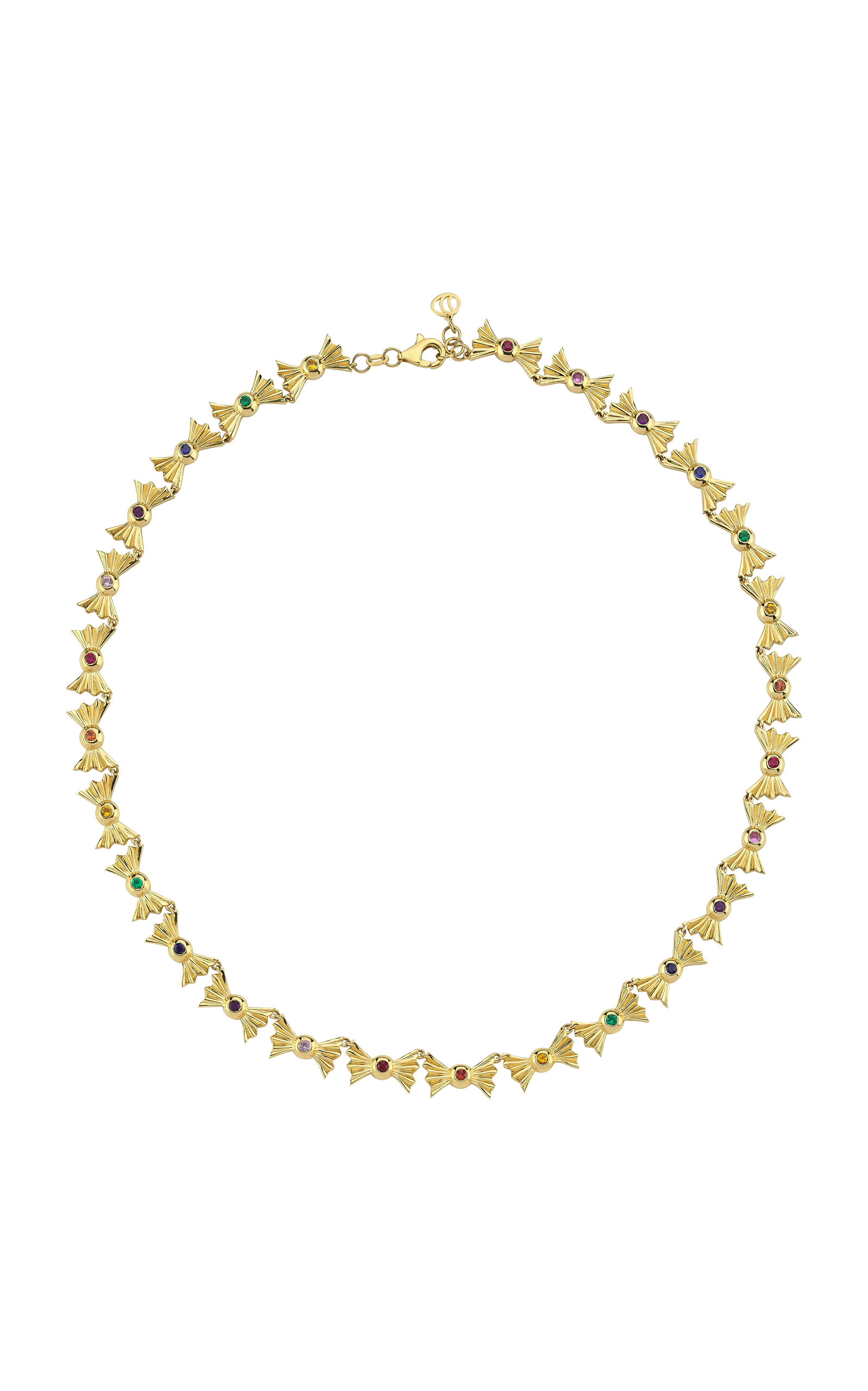 Charms Company Women's Les BonBons Rainbow 14K Yellow Gold Necklace