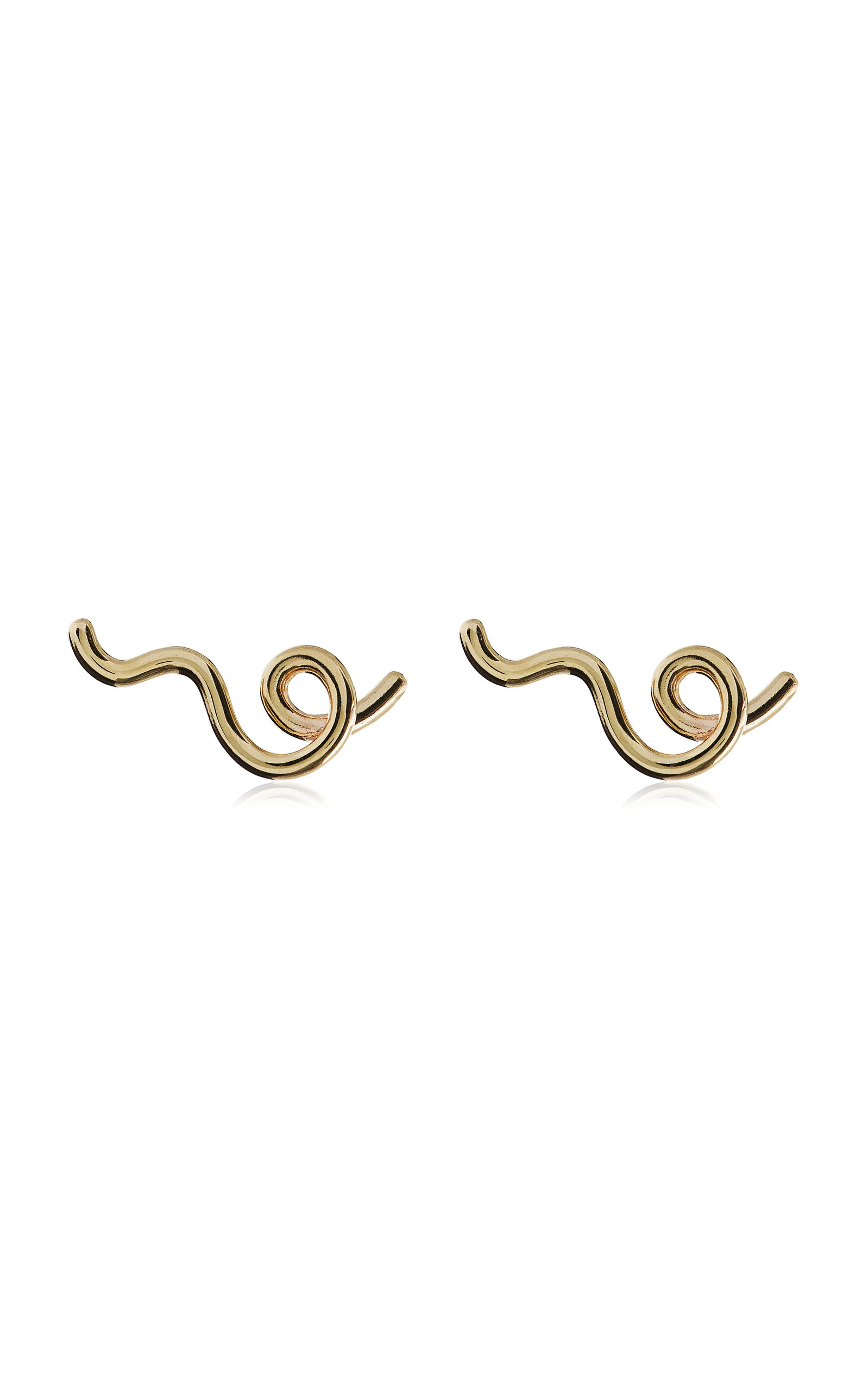 Bea Bongiasca Wow Mini Enameled 9k Yellow Gold Earrings